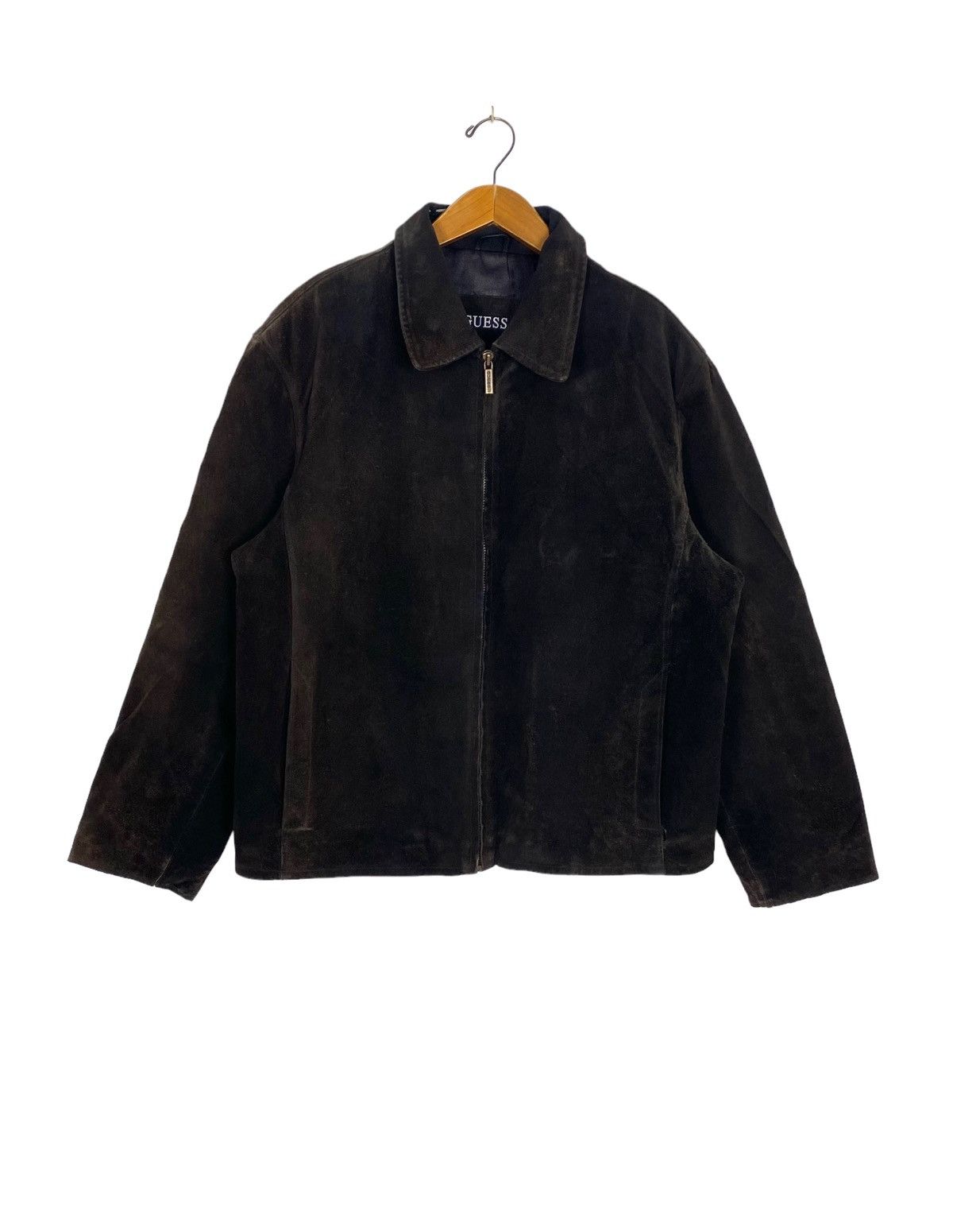 Guess Rare‼️ Vintage DISTRESSED Guess Suede Leather Jacket Size US L / EU 52-54 / 3 - 1 Thumbnail