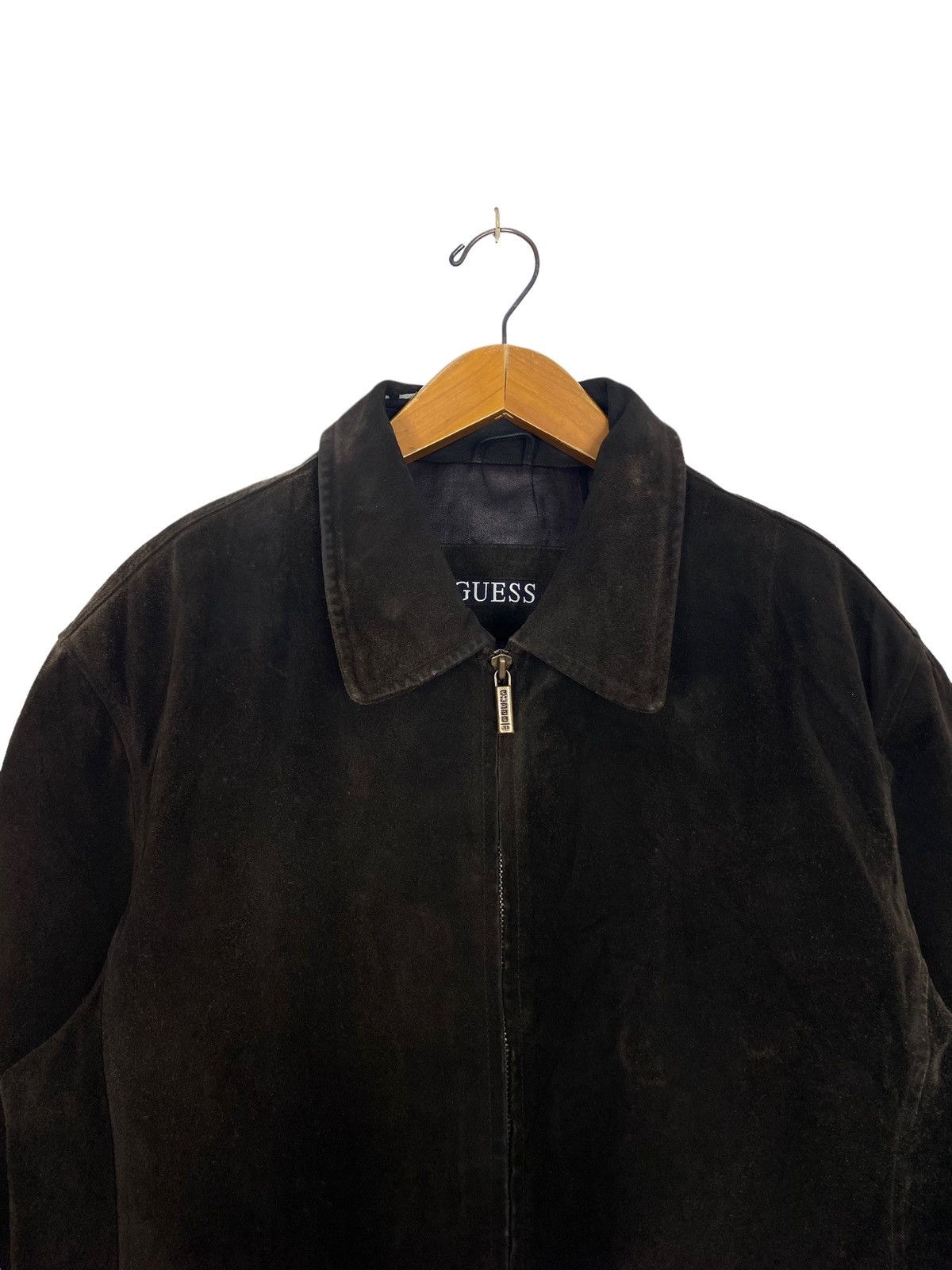 Guess Rare‼️ Vintage DISTRESSED Guess Suede Leather Jacket Size US L / EU 52-54 / 3 - 3 Thumbnail