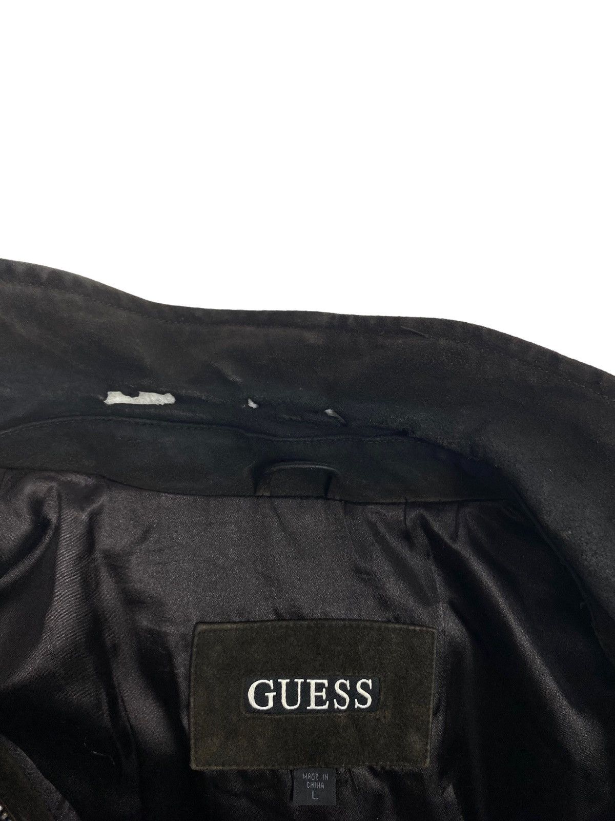Guess Rare‼️ Vintage DISTRESSED Guess Suede Leather Jacket Size US L / EU 52-54 / 3 - 11 Thumbnail