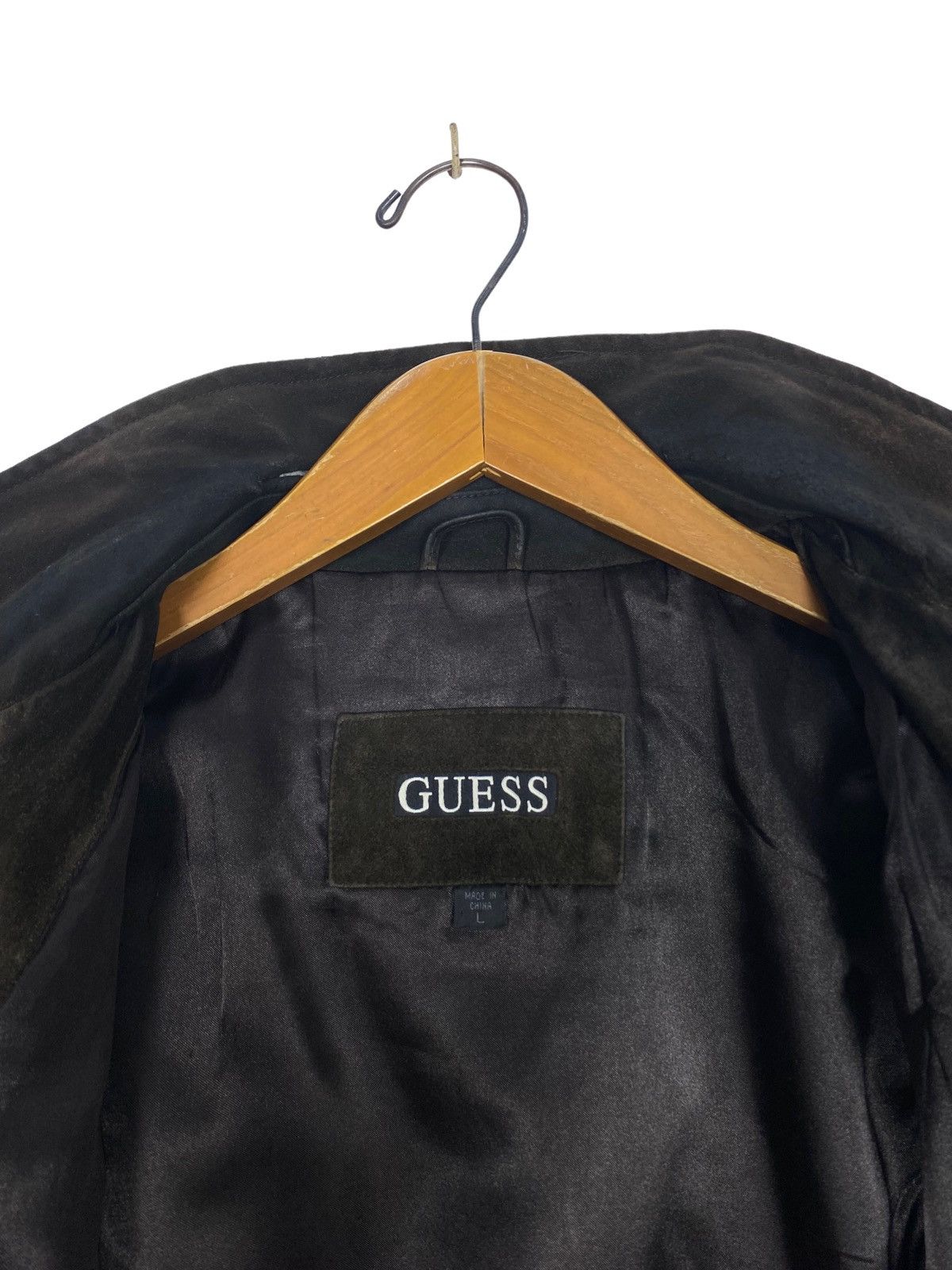 Guess Rare‼️ Vintage DISTRESSED Guess Suede Leather Jacket Size US L / EU 52-54 / 3 - 5 Thumbnail