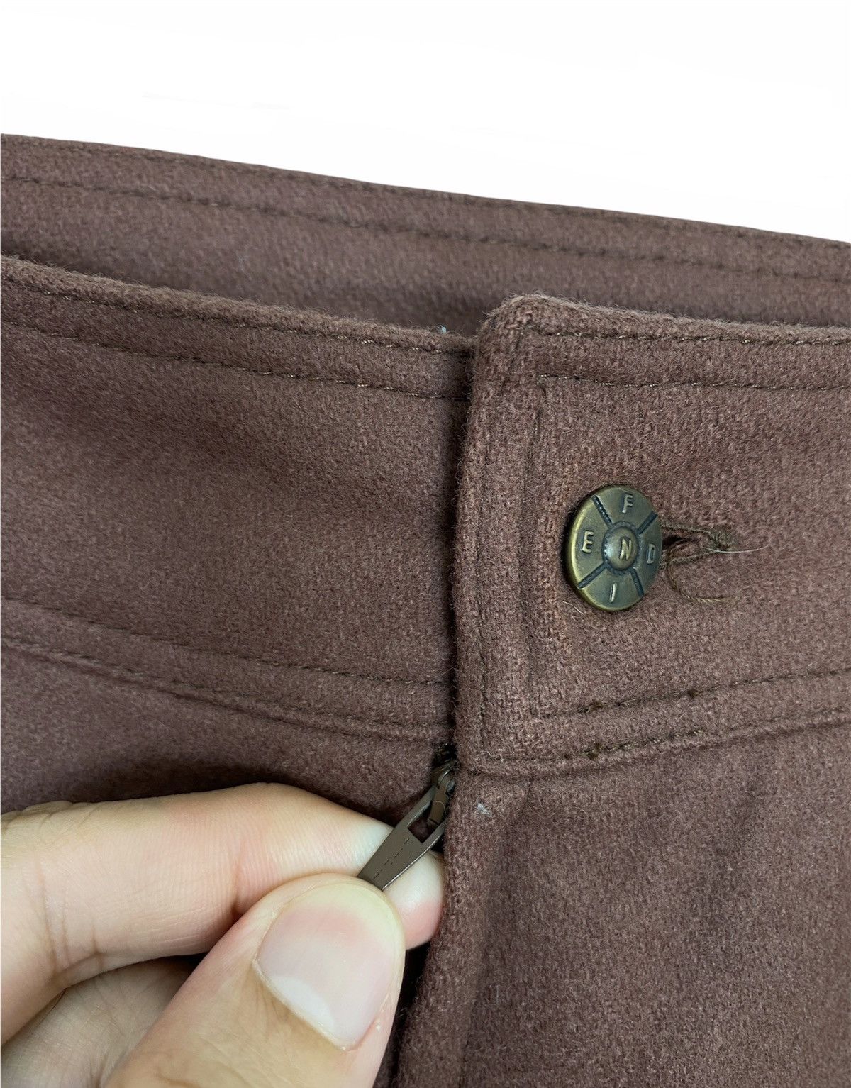 Fendi Rare‼️ Vintage 70’s Fendi Skirt Wool Made in Italy Size 32" / US 10 / IT 46 - 3 Thumbnail
