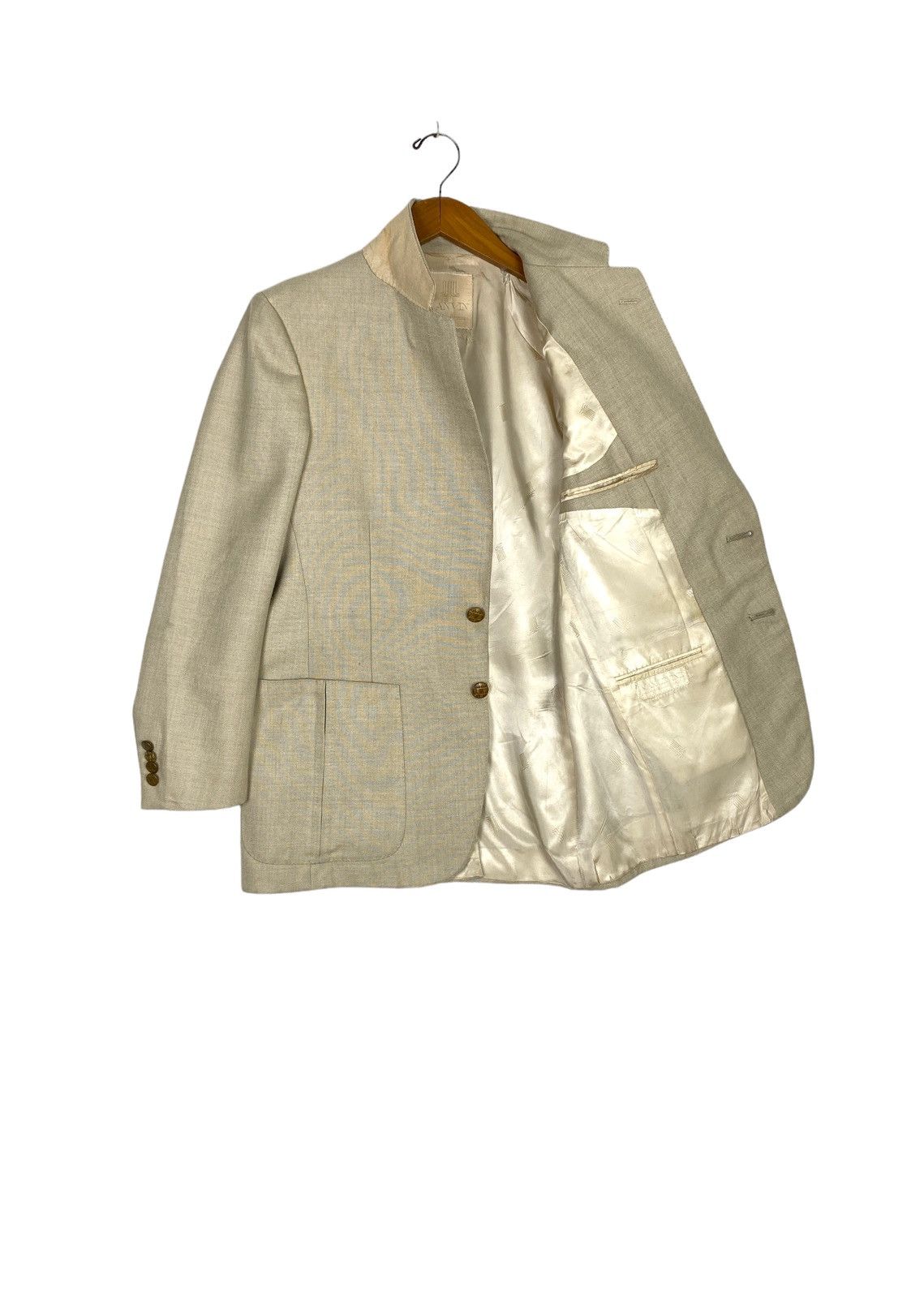 Lanvin Rare‼️ Vtg Lanvin Paris New York Blazer Rare Button Made Usa Size 40R - 3 Thumbnail