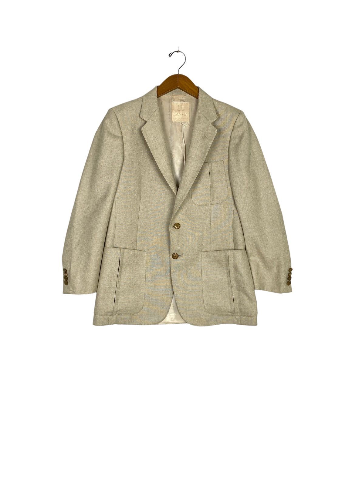 Lanvin Rare‼️ Vtg Lanvin Paris New York Blazer Rare Button Made Usa Size 40R - 1 Thumbnail