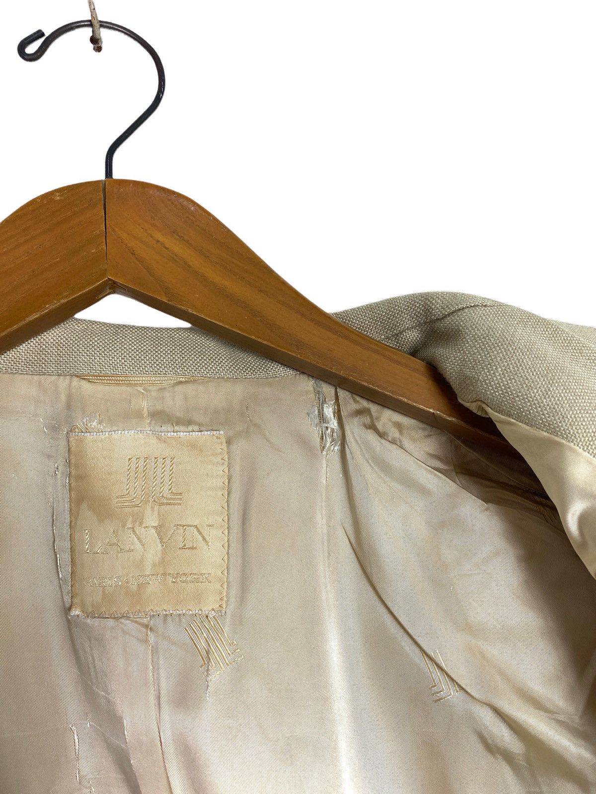 Lanvin Rare‼️ Vtg Lanvin Paris New York Blazer Rare Button Made Usa Size 40R - 8 Thumbnail