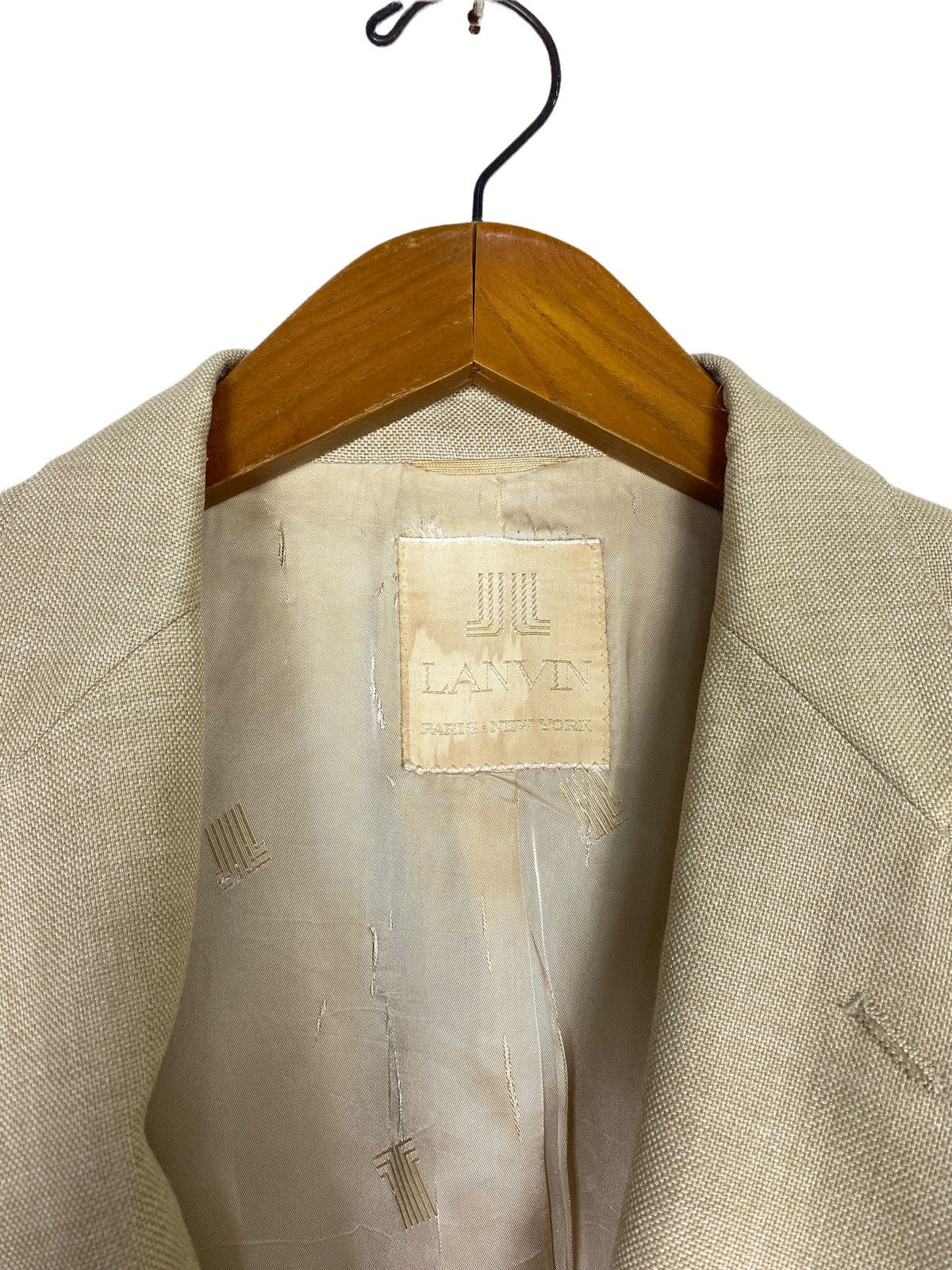Lanvin Rare‼️ Vtg Lanvin Paris New York Blazer Rare Button Made Usa Size 40R - 5 Thumbnail