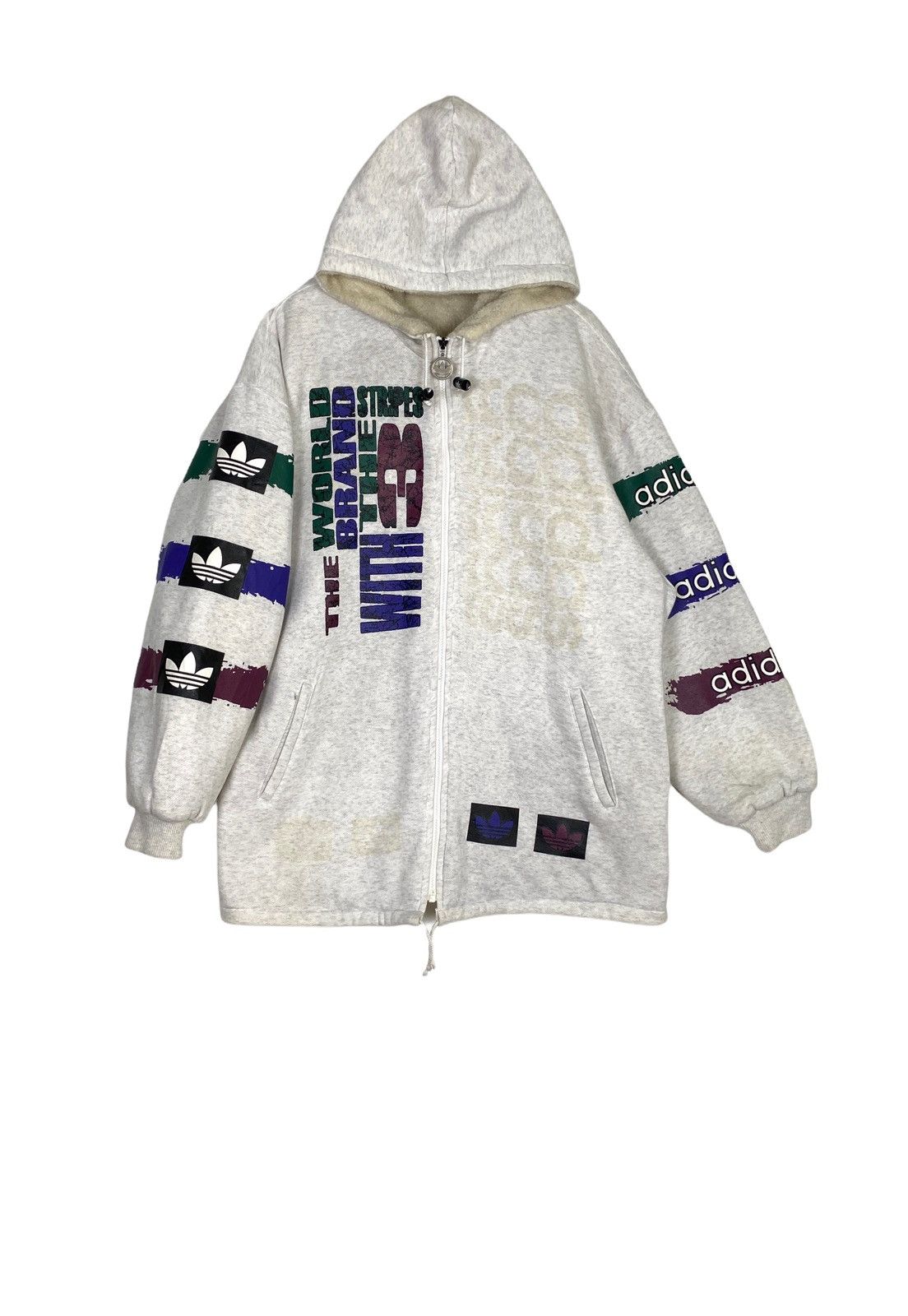 Adidas Rare‼️ Vtg 90’s Adidas Trefoil Sweatshirt Hoodie Sherpa Size US L / EU 52-54 / 3 - 2 Thumbnail