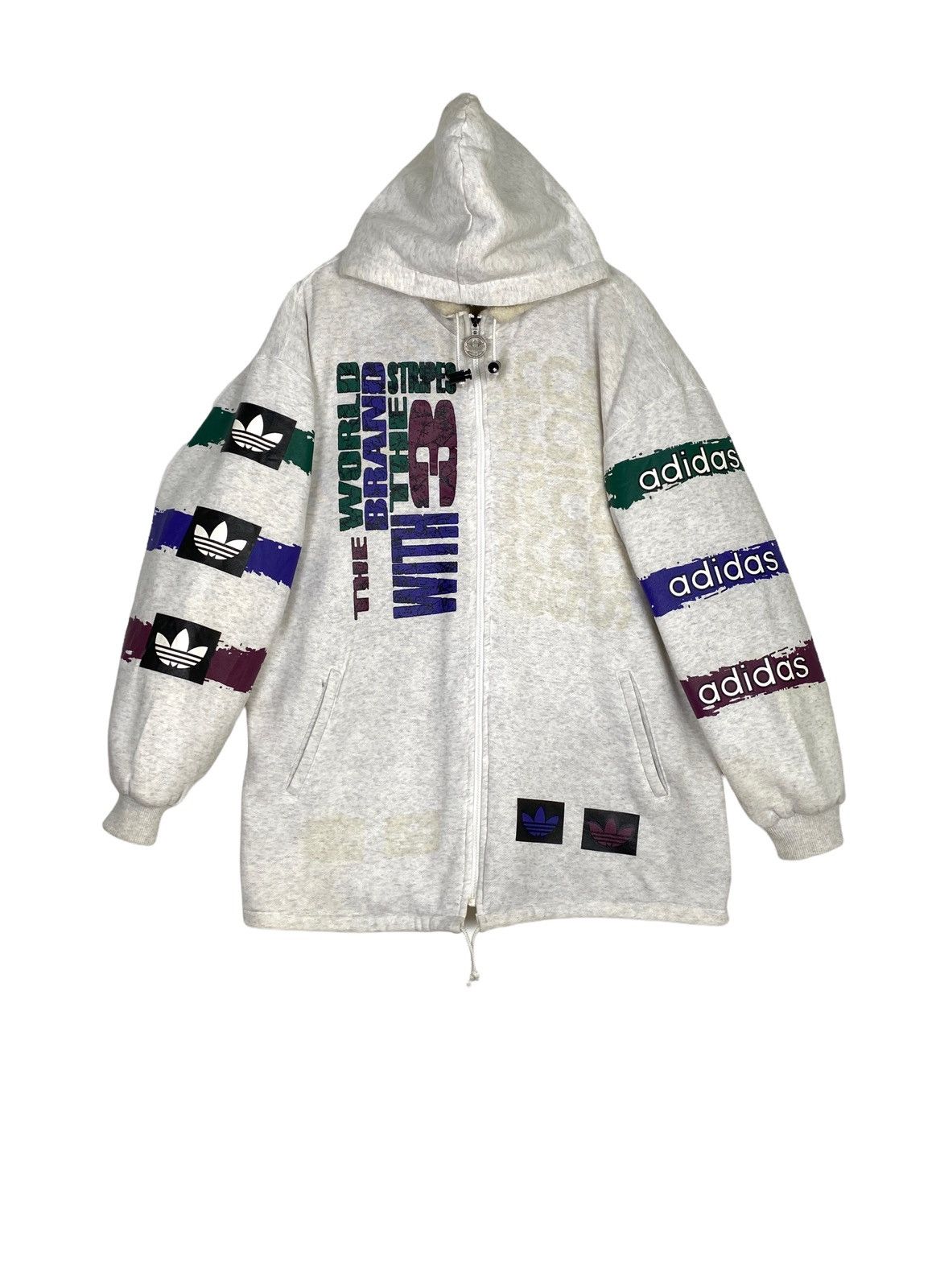 Adidas Rare‼️ Vtg 90’s Adidas Trefoil Sweatshirt Hoodie Sherpa Size US L / EU 52-54 / 3 - 1 Thumbnail