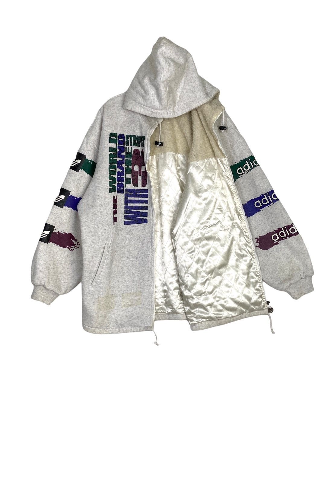 Adidas Rare‼️ Vtg 90’s Adidas Trefoil Sweatshirt Hoodie Sherpa Size US L / EU 52-54 / 3 - 3 Thumbnail