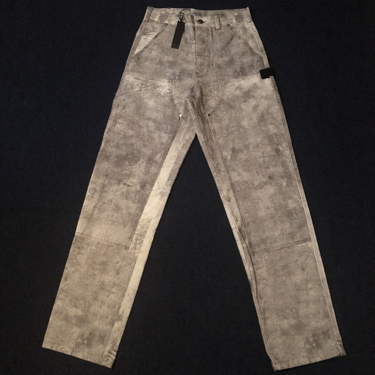 Fugazi × Unsound Rags FUGAZI UNSOUND CONCRETE TROMPE-L'ŒIL DOUBLE KNEE WORK PANTS Size US 28 / EU 44 - 2 Thumbnail