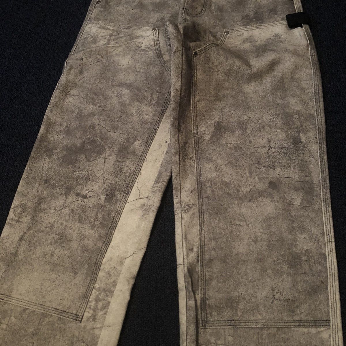 Fugazi × Unsound Rags FUGAZI UNSOUND CONCRETE TROMPE-L'ŒIL DOUBLE KNEE WORK PANTS Size US 28 / EU 44 - 8 Thumbnail