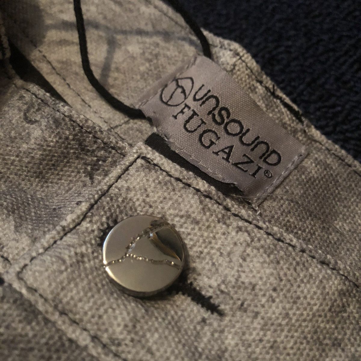 Fugazi × Unsound Rags FUGAZI UNSOUND CONCRETE TROMPE-L'ŒIL DOUBLE KNEE WORK PANTS Size US 28 / EU 44 - 10 Thumbnail