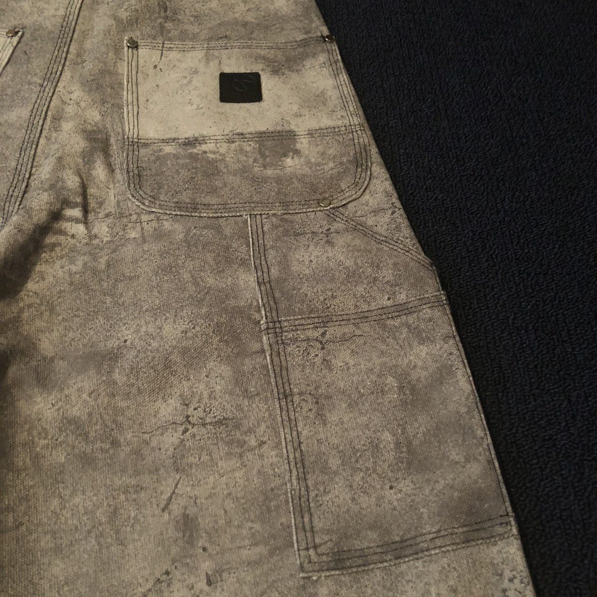 Fugazi × Unsound Rags FUGAZI UNSOUND CONCRETE TROMPE-L'ŒIL DOUBLE KNEE WORK PANTS Size US 28 / EU 44 - 6 Thumbnail