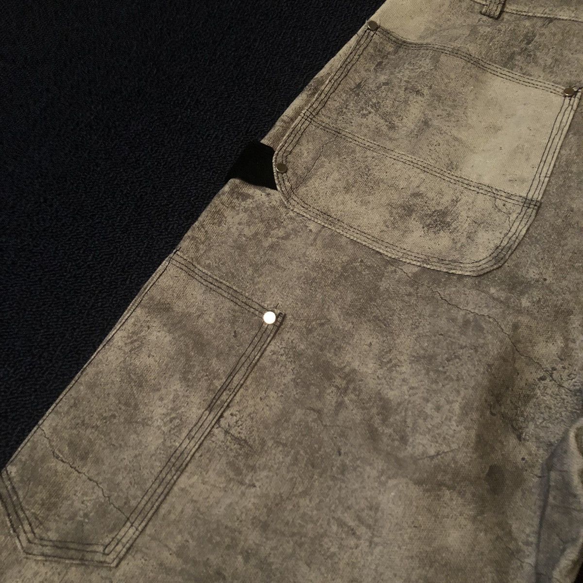 Fugazi × Unsound Rags FUGAZI UNSOUND CONCRETE TROMPE-L'ŒIL DOUBLE KNEE WORK PANTS Size US 28 / EU 44 - 5 Thumbnail