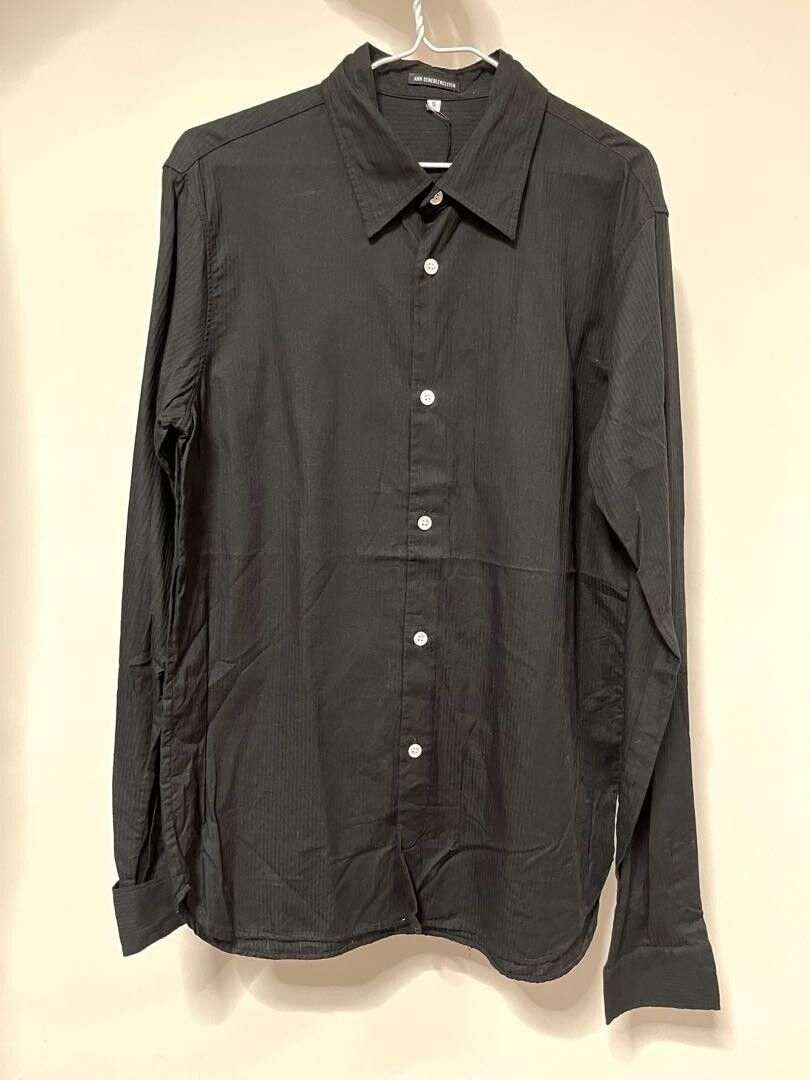 Pre-owned Ann Demeulemeester Stripe Shirt In Black