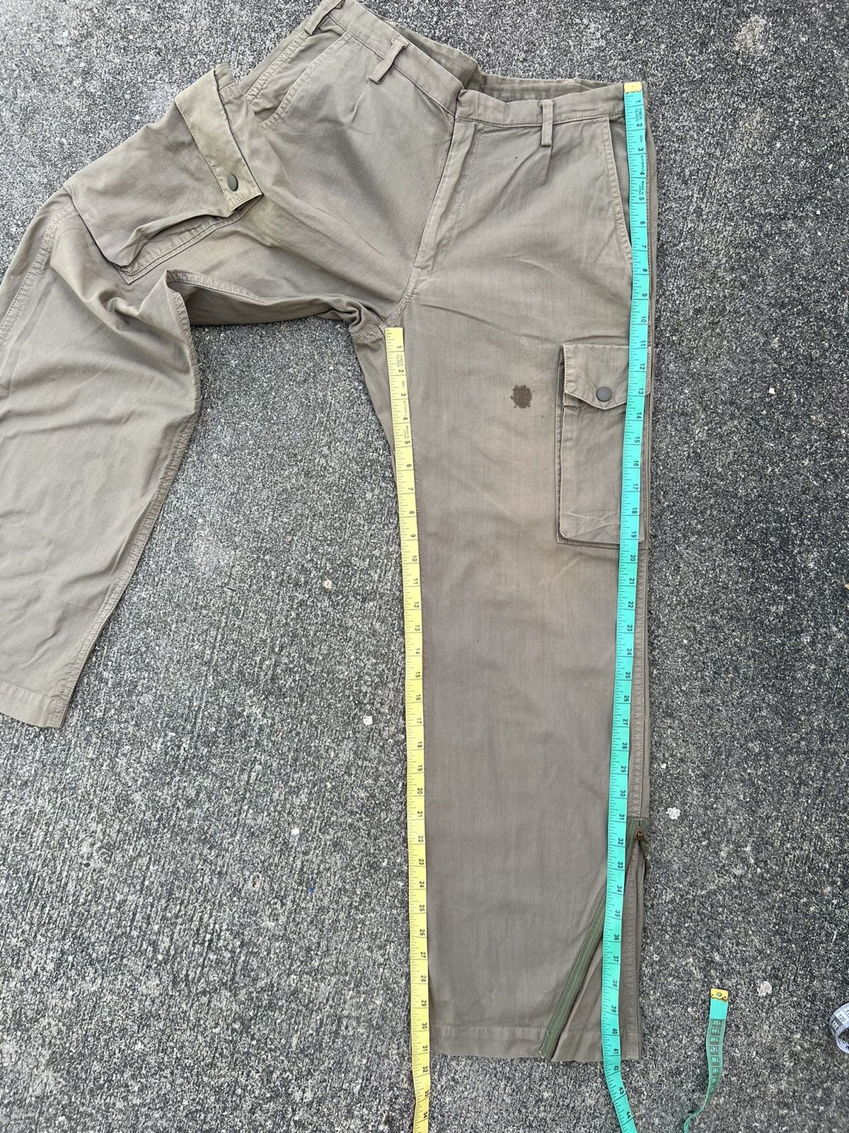 Vintage STANDARD WEAR Japan Sun Fade Olive Green Cargo Trouser Pant Size US 31 - 6 Thumbnail