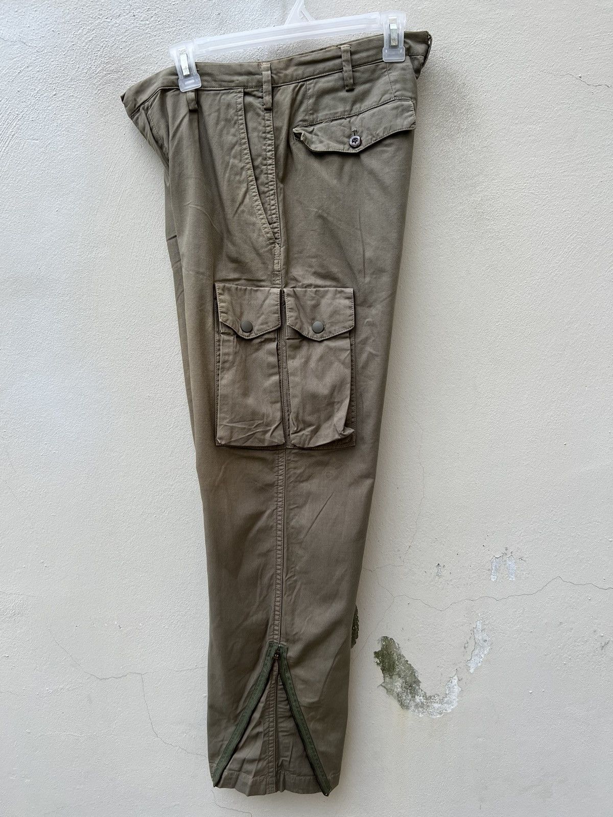 Vintage STANDARD WEAR Japan Sun Fade Olive Green Cargo Trouser Pant Size US 31 - 20 Thumbnail