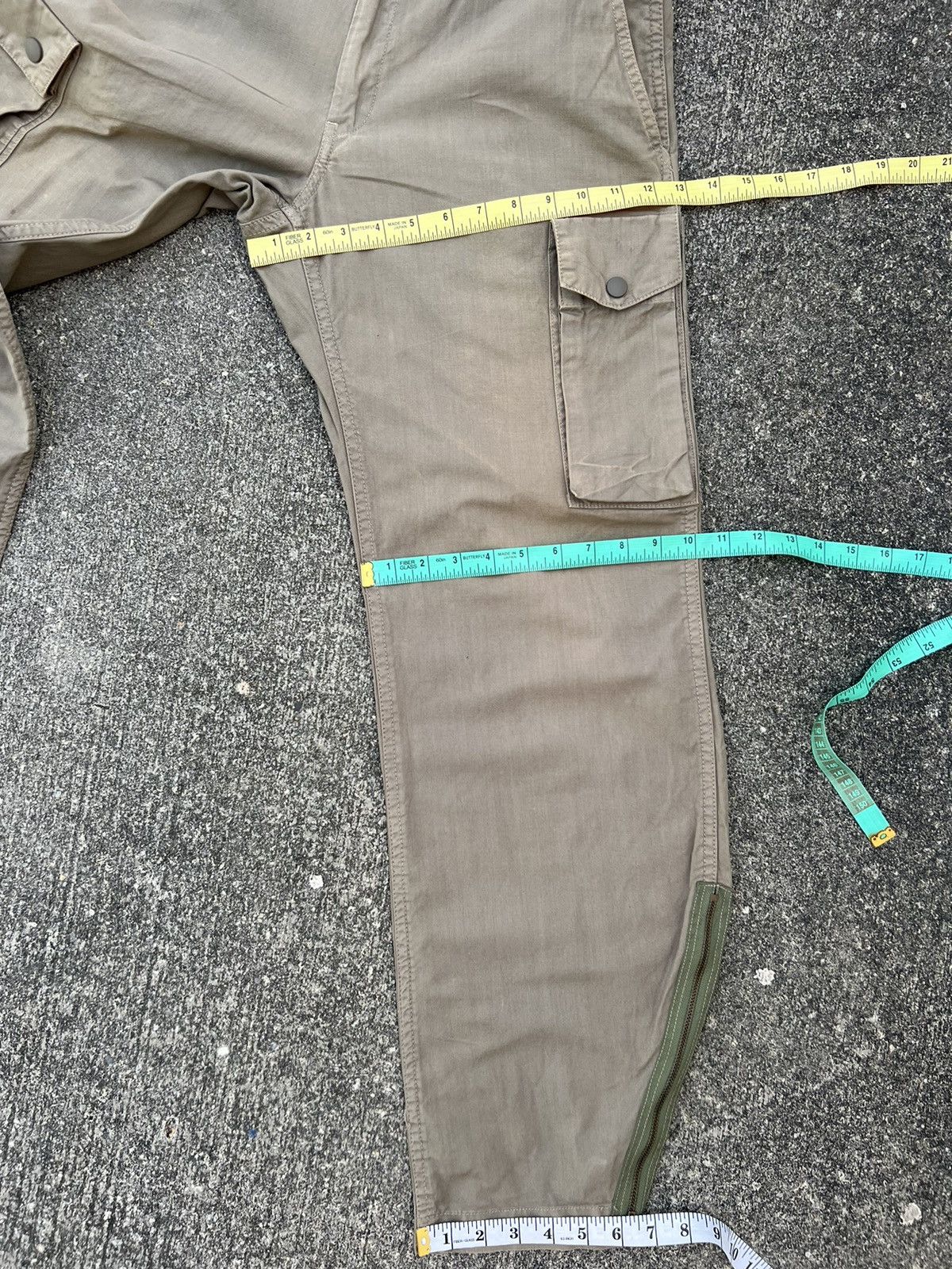 Vintage STANDARD WEAR Japan Sun Fade Olive Green Cargo Trouser Pant Size US 31 - 4 Thumbnail