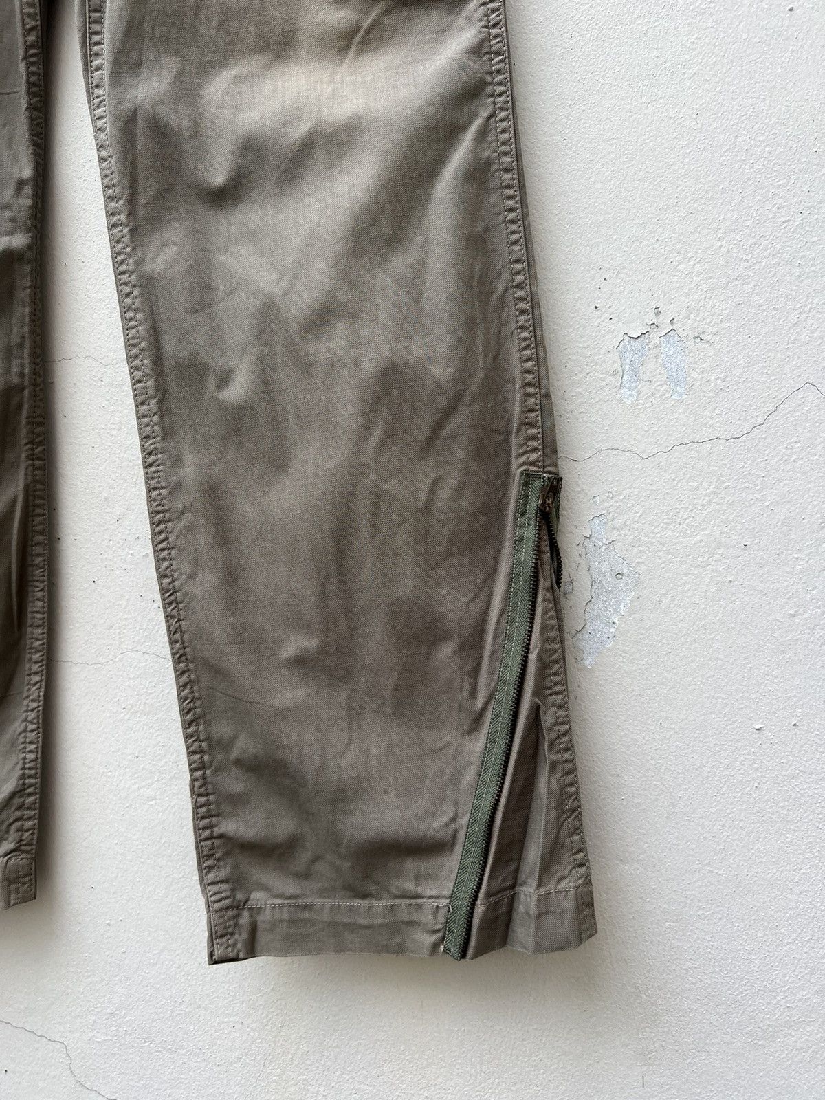Vintage STANDARD WEAR Japan Sun Fade Olive Green Cargo Trouser Pant Size US 31 - 13 Thumbnail