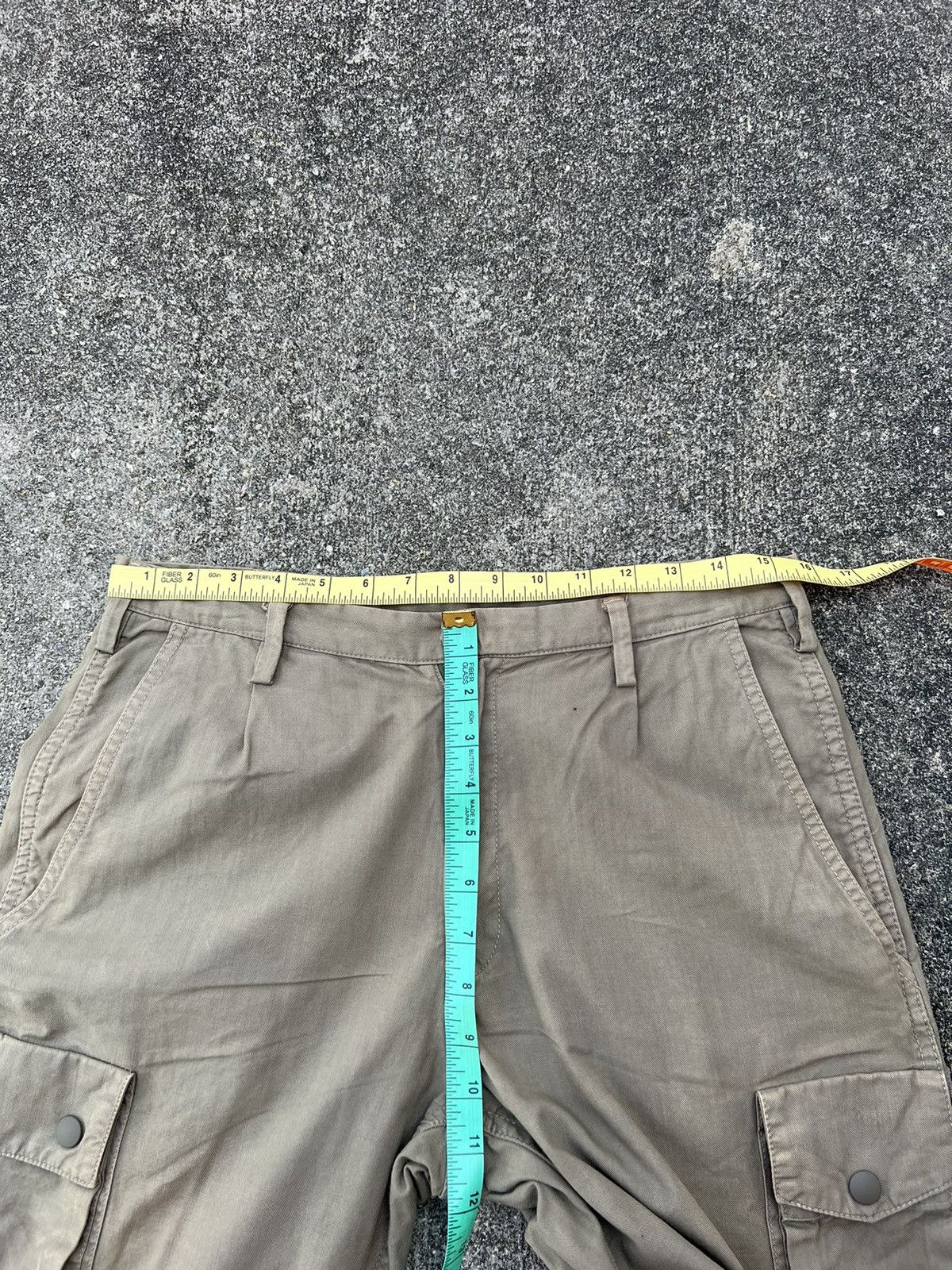Vintage STANDARD WEAR Japan Sun Fade Olive Green Cargo Trouser Pant Size US 31 - 3 Thumbnail