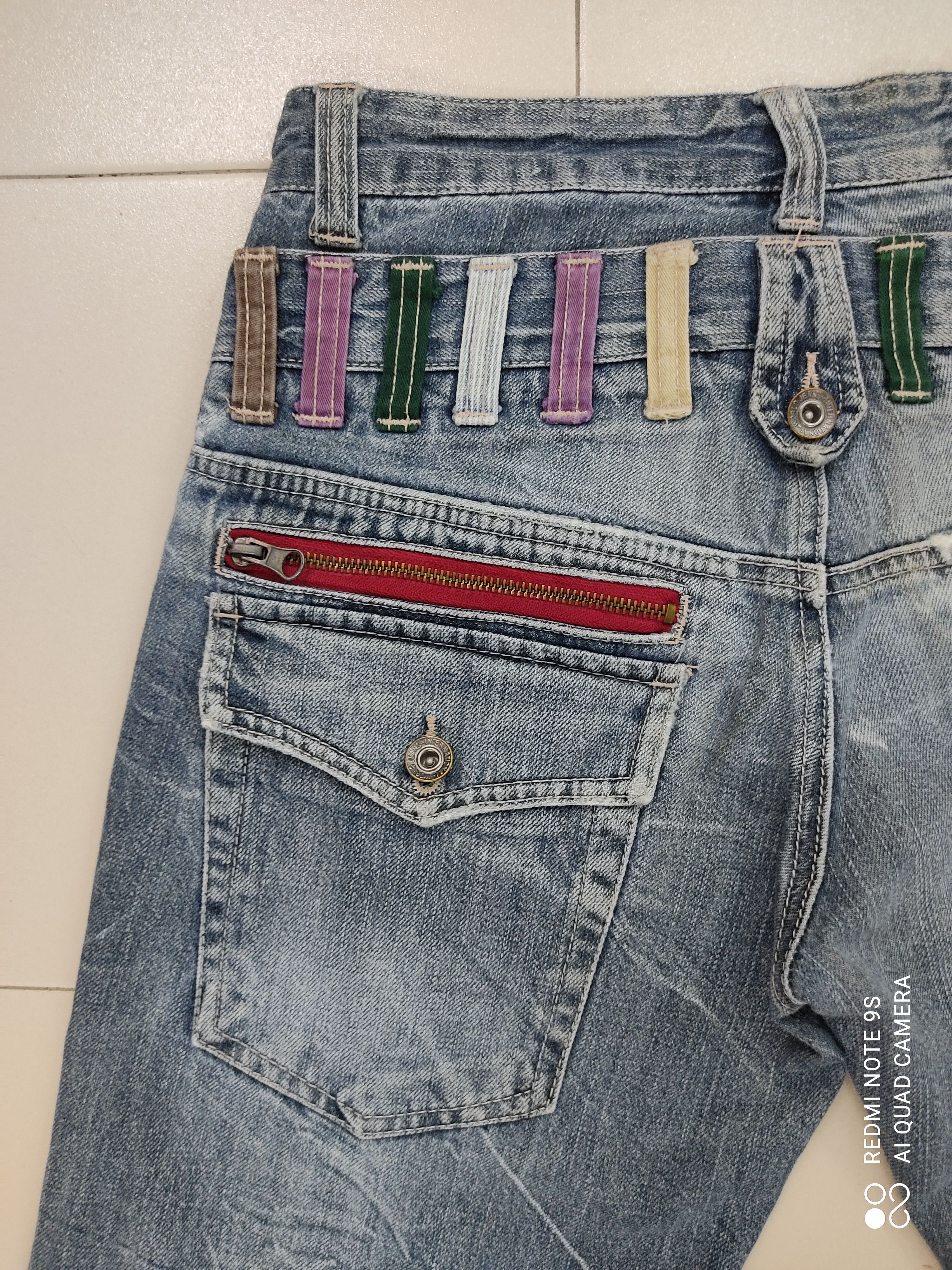 Japanese Brand Antfui Double Waist Multipocket FadedJeans Size US 30 / EU 46 - 10 Thumbnail