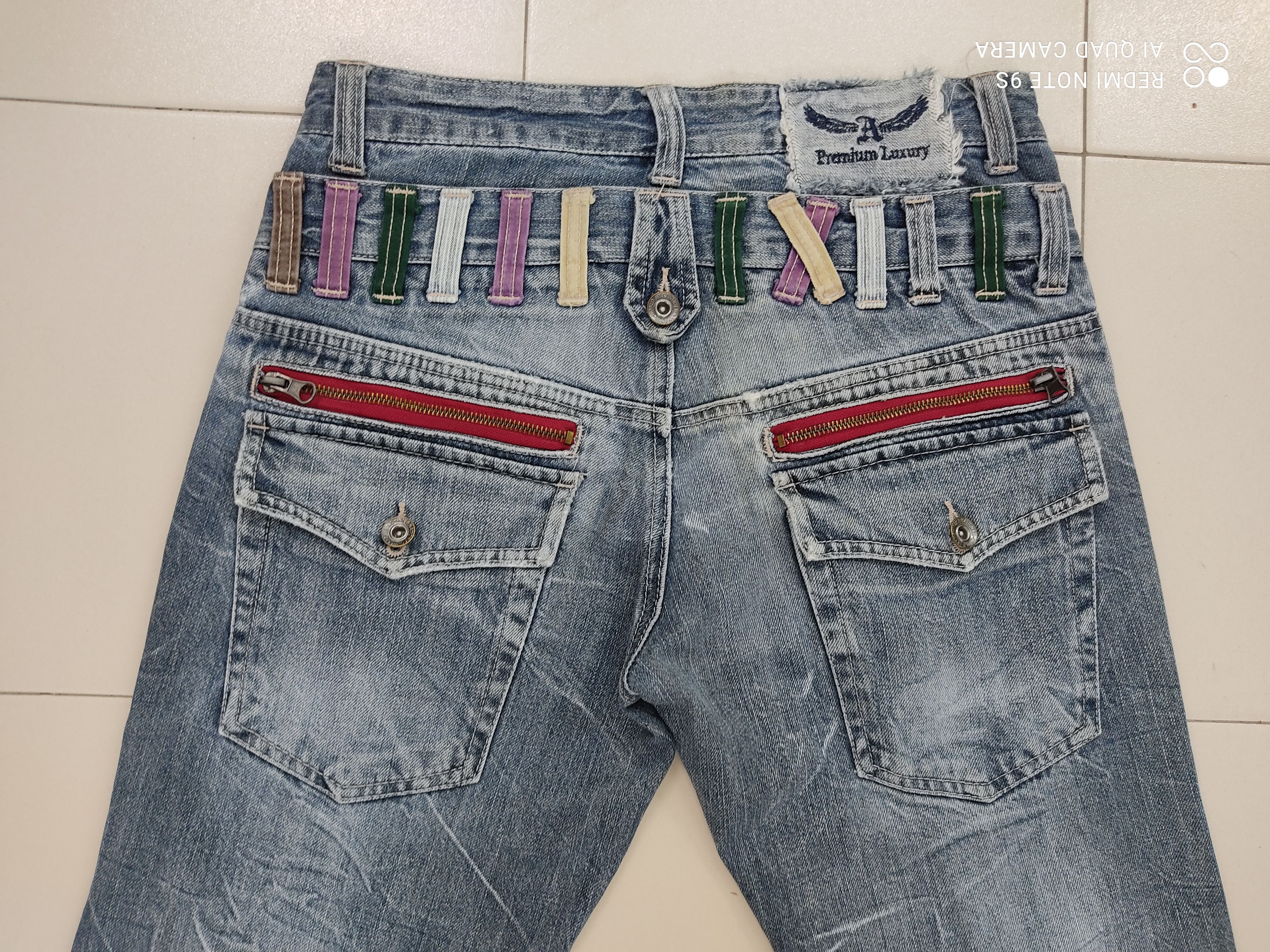 Japanese Brand Antfui Double Waist Multipocket FadedJeans Size US 30 / EU 46 - 8 Thumbnail