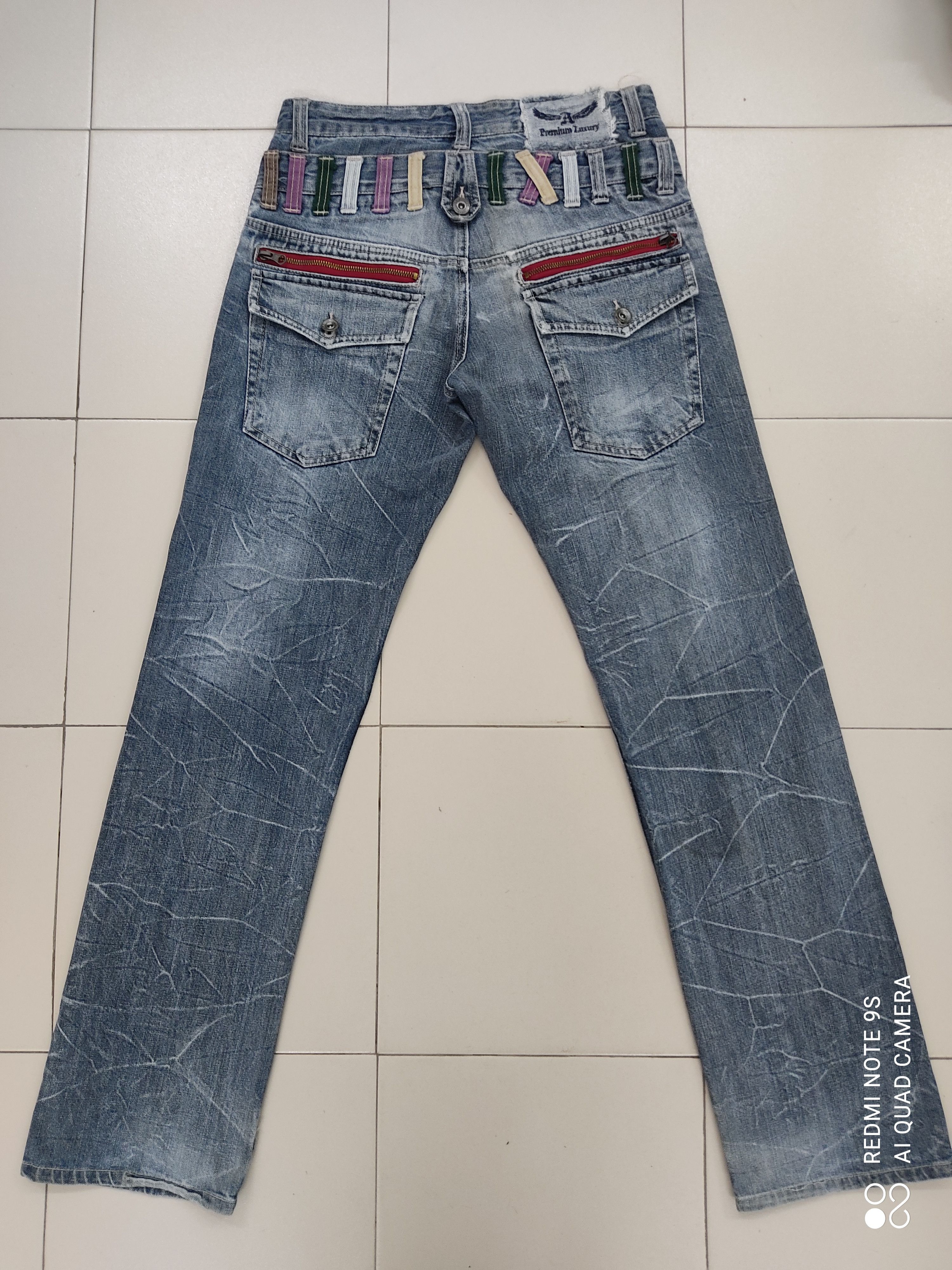 Japanese Brand Antfui Double Waist Multipocket FadedJeans Size US 30 / EU 46 - 7 Thumbnail