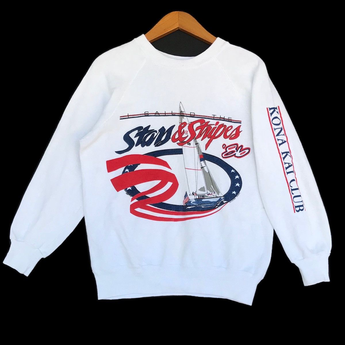 ✔️Rare‼️Vintage Star & Stripes Kona Kai Club Sweatshirt Usa