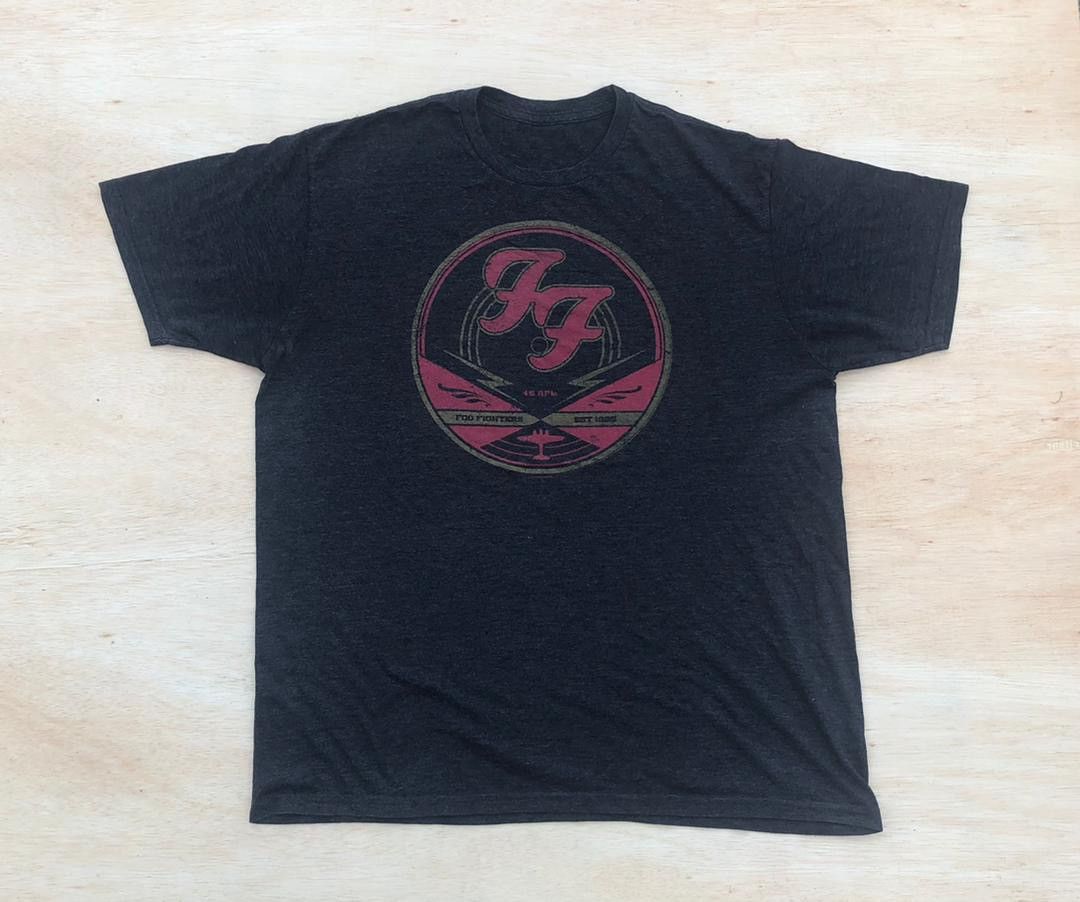 image of Band Tees Foo Fighters in Black, Men's (Size Large)