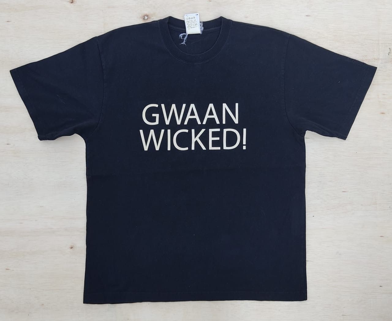 image of Vintage Gwaan Wicked ! C4 in Black, Men's (Size Large)