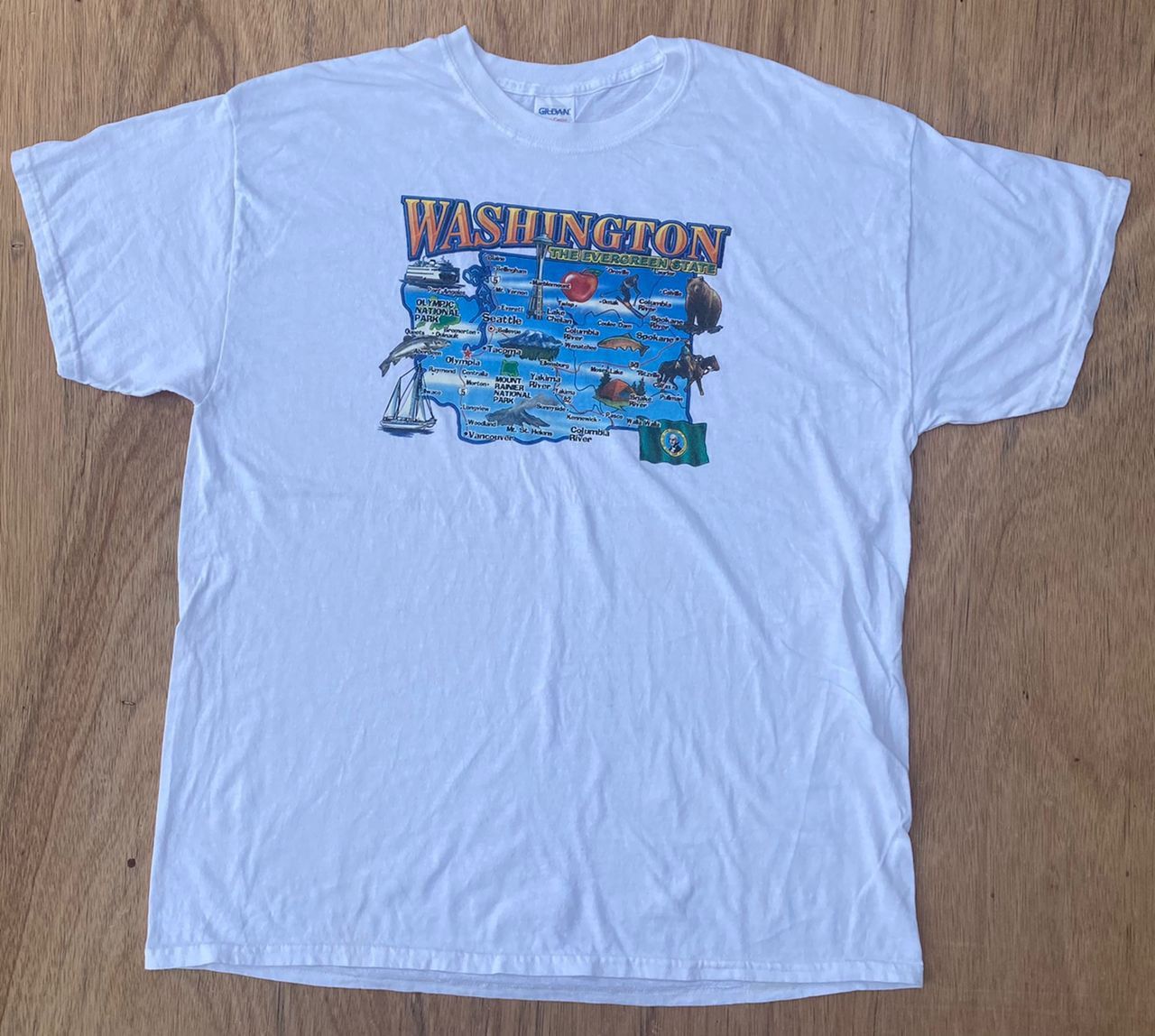 image of Gildan x Vintage Tee D - 10 in White, Men's (Size XL)