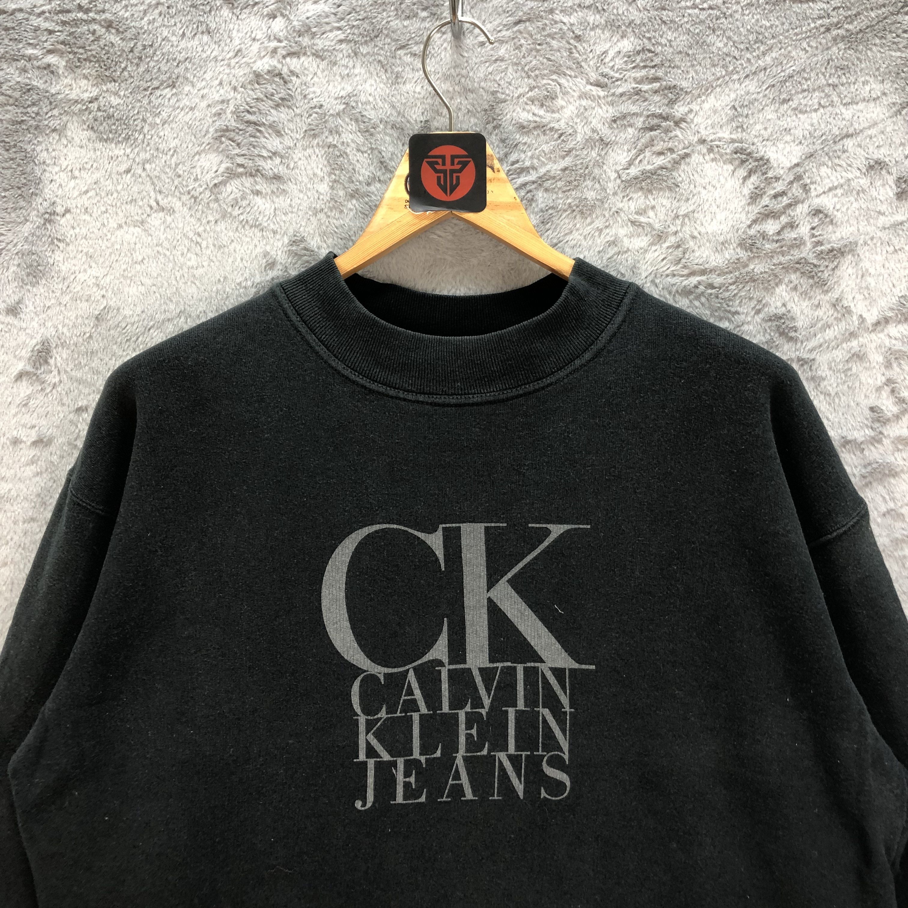 Calvin Klein VINTAGE CK JEANS BIG LOGO SWEATSHIRTS #6448-67 Size US L / EU 52-54 / 3 - 2 Thumbnail