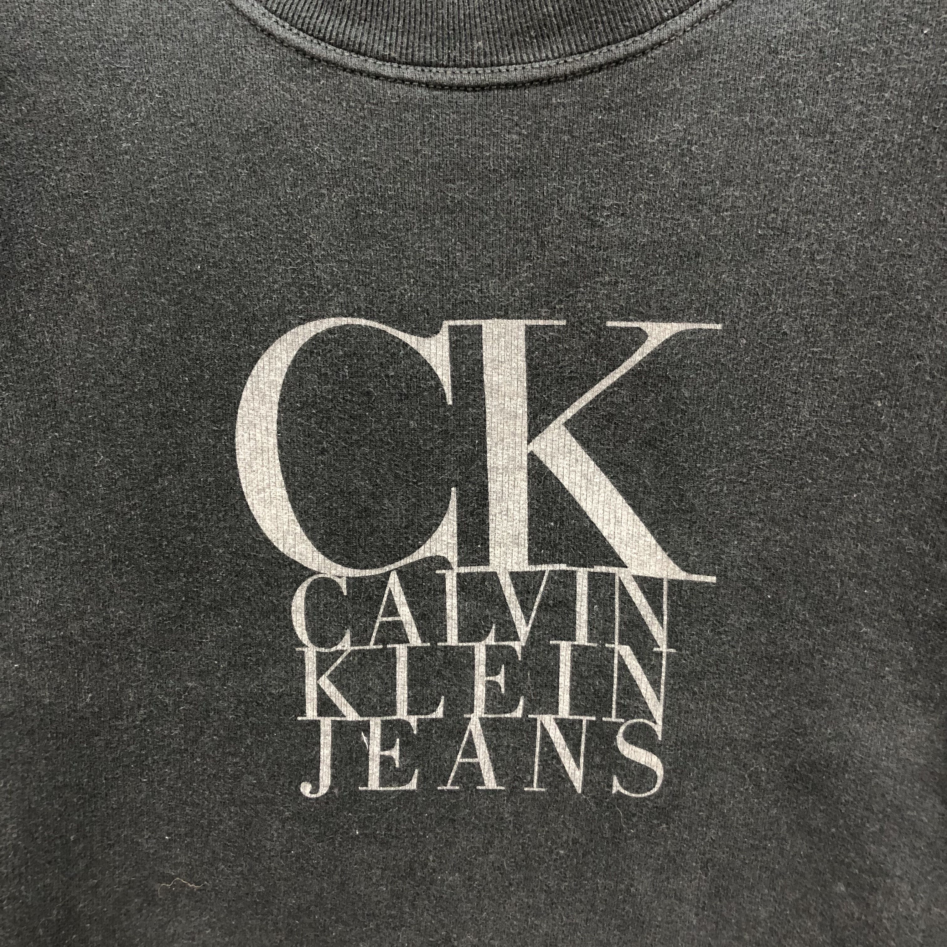 Calvin Klein VINTAGE CK JEANS BIG LOGO SWEATSHIRTS #6448-67 Size US L / EU 52-54 / 3 - 3 Thumbnail