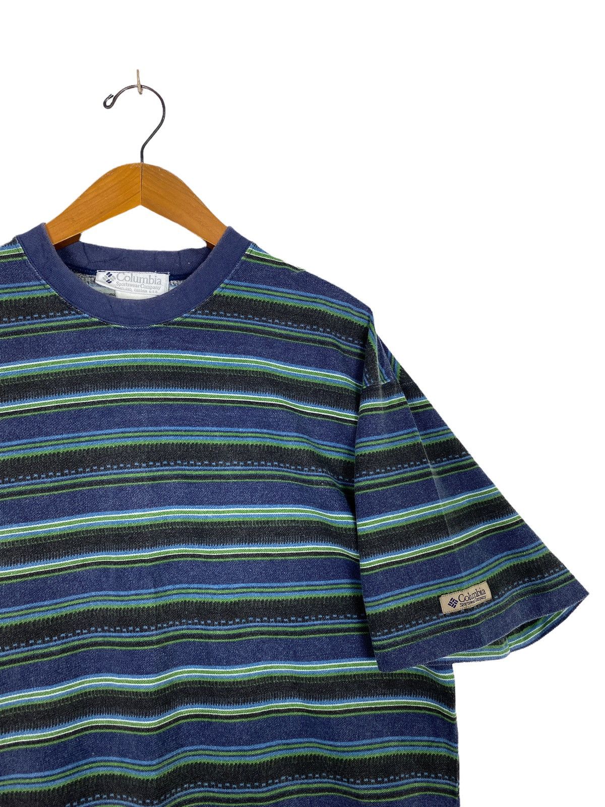 Columbia Rare‼️Vintage Columbia Stripe T-Shirt Medium Size Size US M / EU 48-50 / 2 - 2 Thumbnail