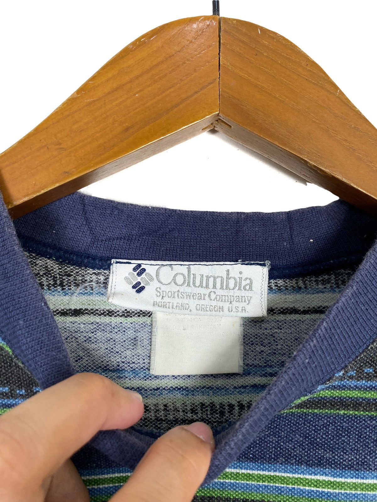 Columbia Rare‼️Vintage Columbia Stripe T-Shirt Medium Size Size US M / EU 48-50 / 2 - 3 Thumbnail