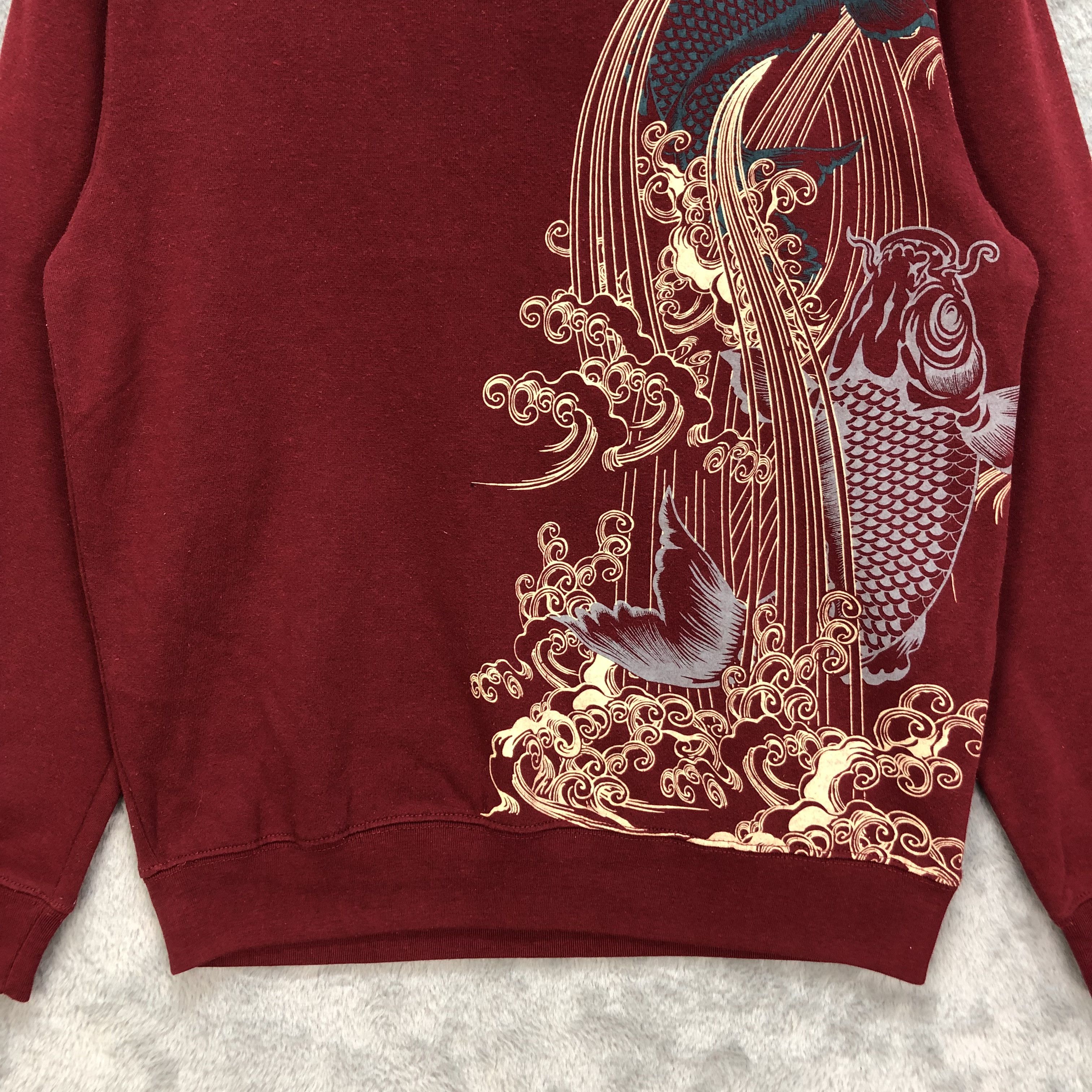 Japanese Brand Bullet Noise Legendary Koi Fish Sweatshirts #6449-67 Size US M / EU 48-50 / 2 - 3 Thumbnail