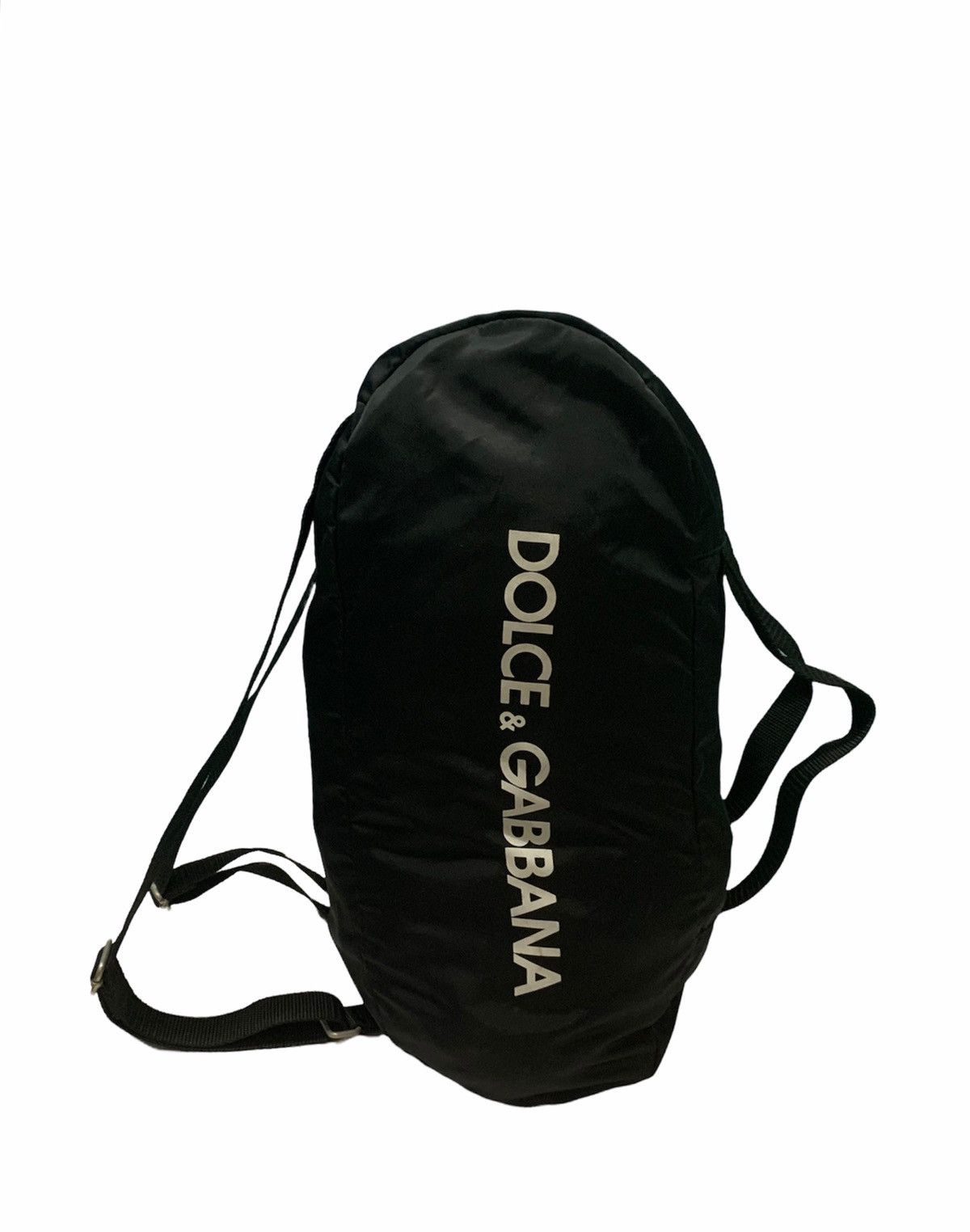 Dolce & Gabbana 🏖 Dolce & Gabbana Black Nylon SpellOut Logo Backpack Size ONE SIZE - 1 Thumbnail