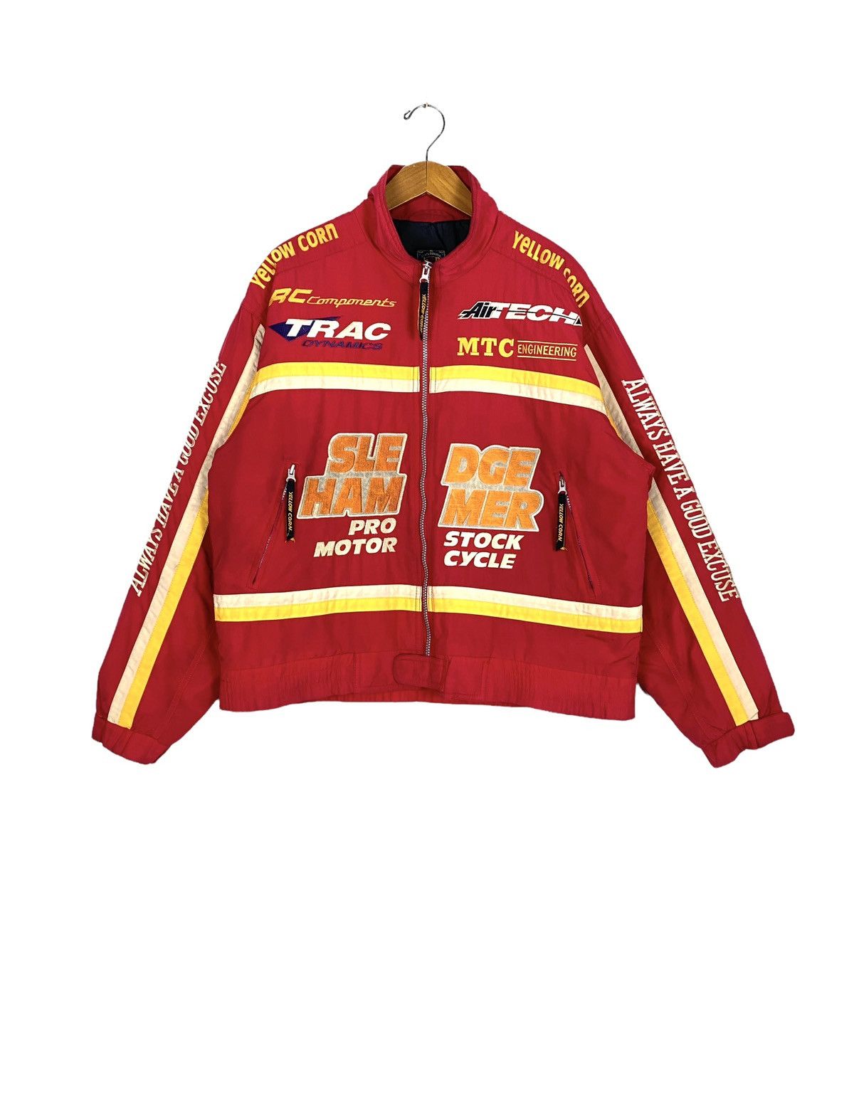 Vintage Rare‼️ Vintage Yellow Corn Motorcycle Jacket Sledge Hammer Size US L / EU 52-54 / 3 - 1 Thumbnail