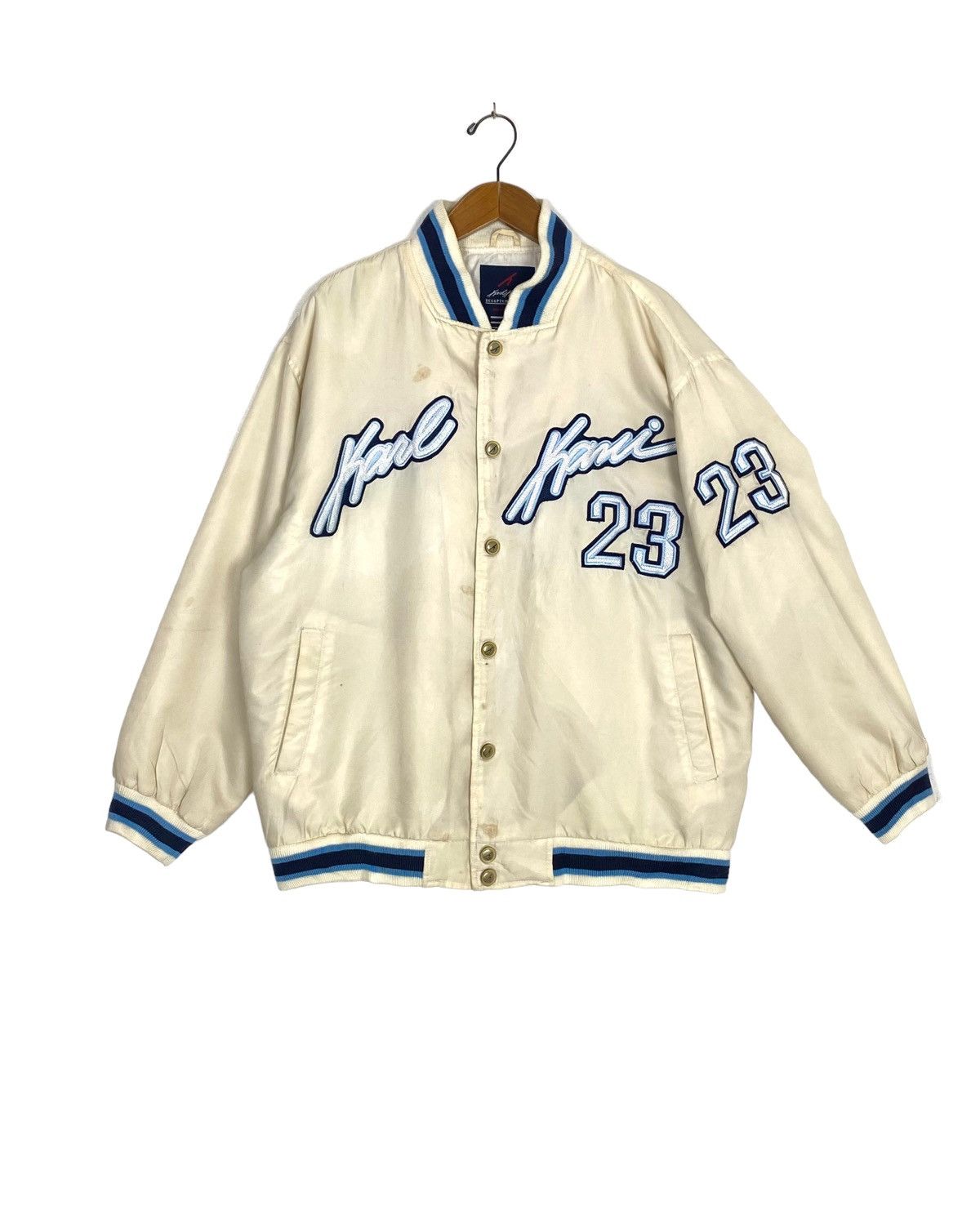 Rare‼️Karl Kani Jeans Varsity Jacket Big Logo