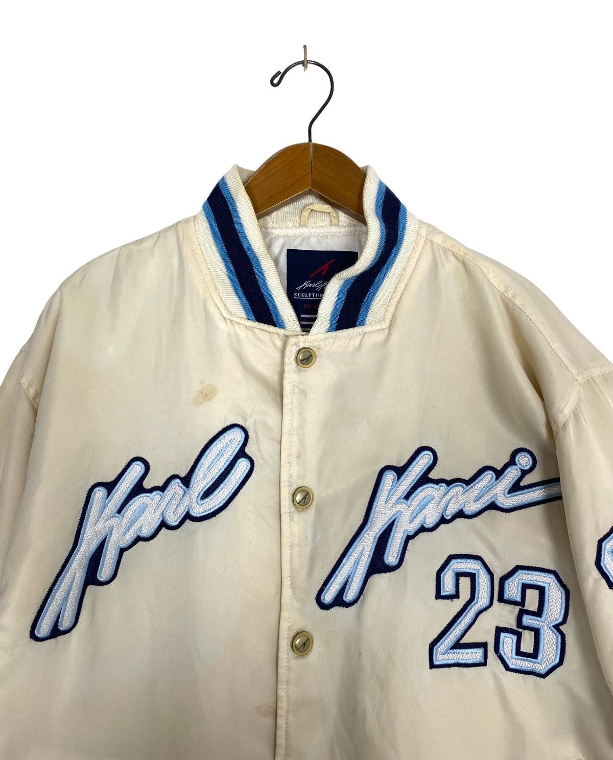 Karl Kani Rare‼️Karl Kani Jeans Varsity Jacket Big Logo Size US M / EU 48-50 / 2 - 5 Thumbnail