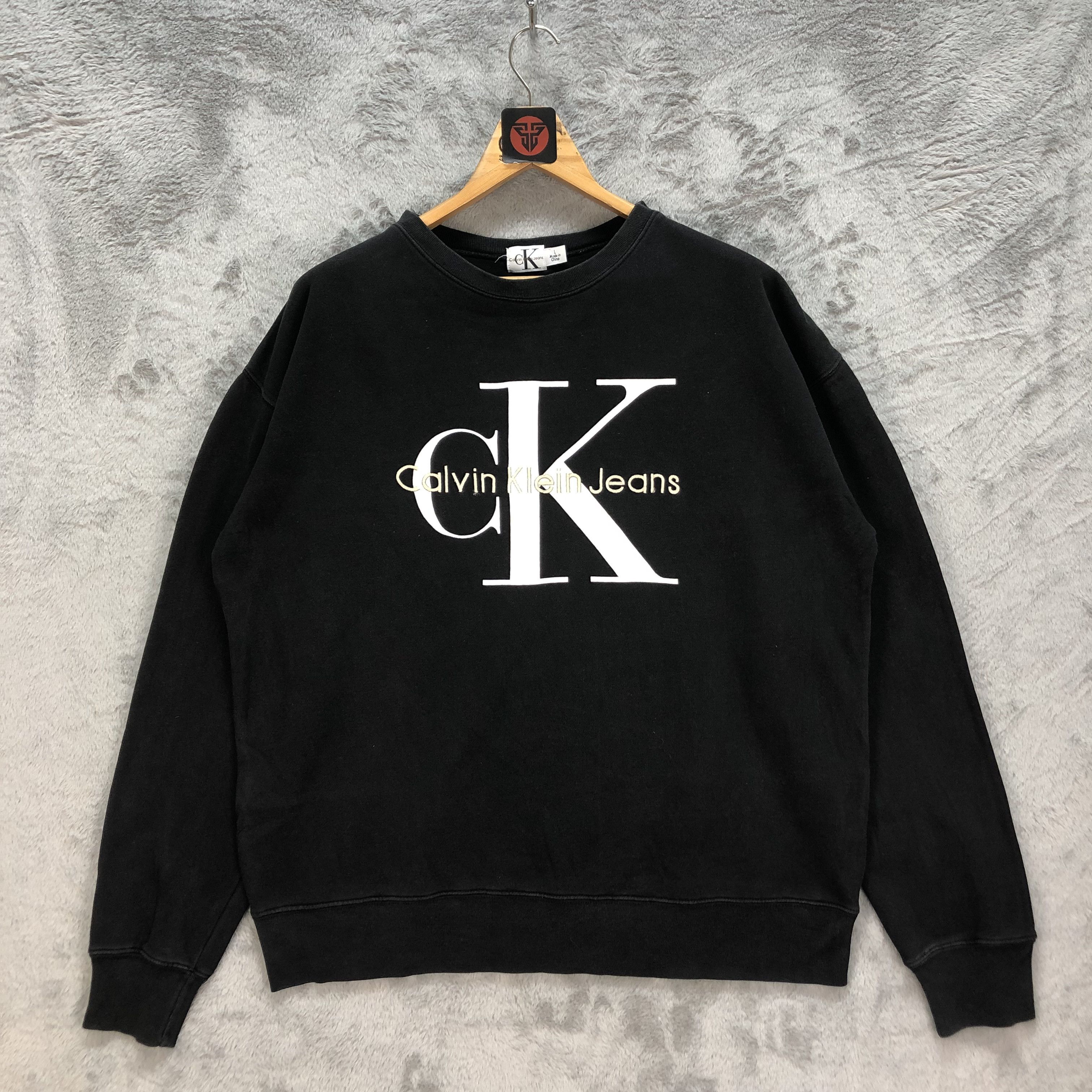 Calvin Klein CK Jeans Big Logo Sweatshirts #6451-67 Size US L / EU 52-54 / 3 - 1 Thumbnail