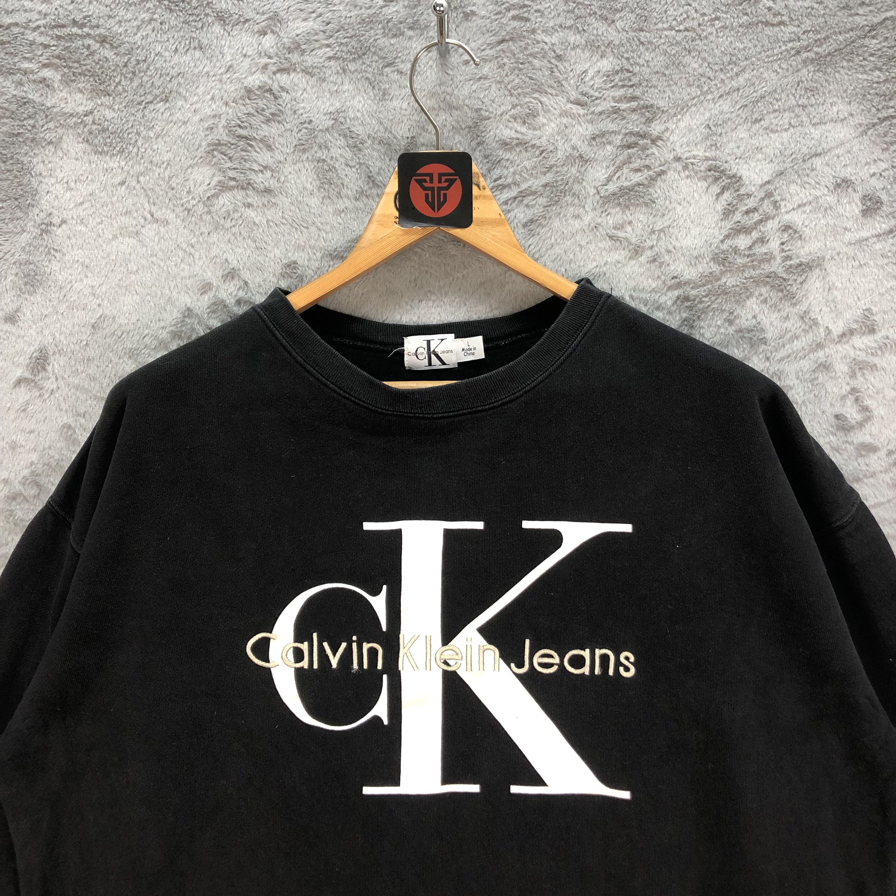 Calvin Klein CK Jeans Big Logo Sweatshirts #6451-67 Size US L / EU 52-54 / 3 - 2 Thumbnail