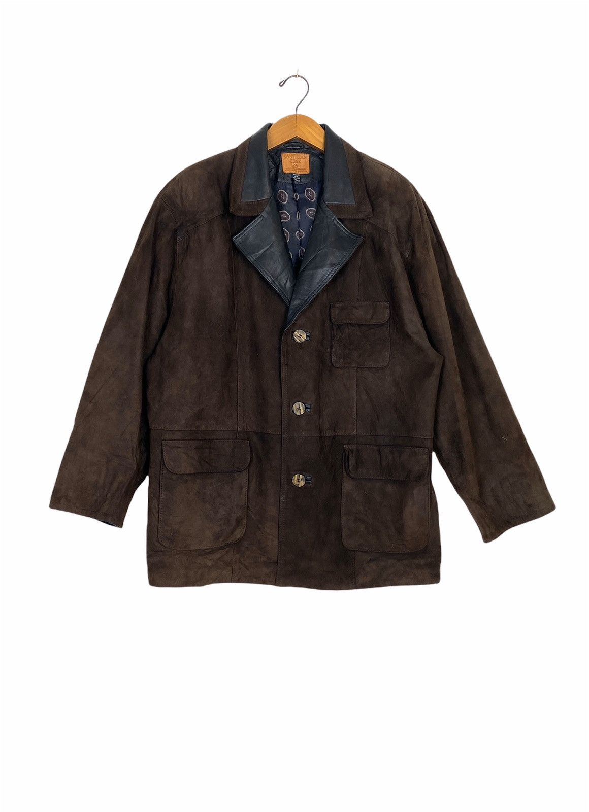 Vintage Rare‼️ Southern Edge Lamb Skin Jacket Made in New Zealand Size US XL / EU 56 / 4 - 1 Thumbnail