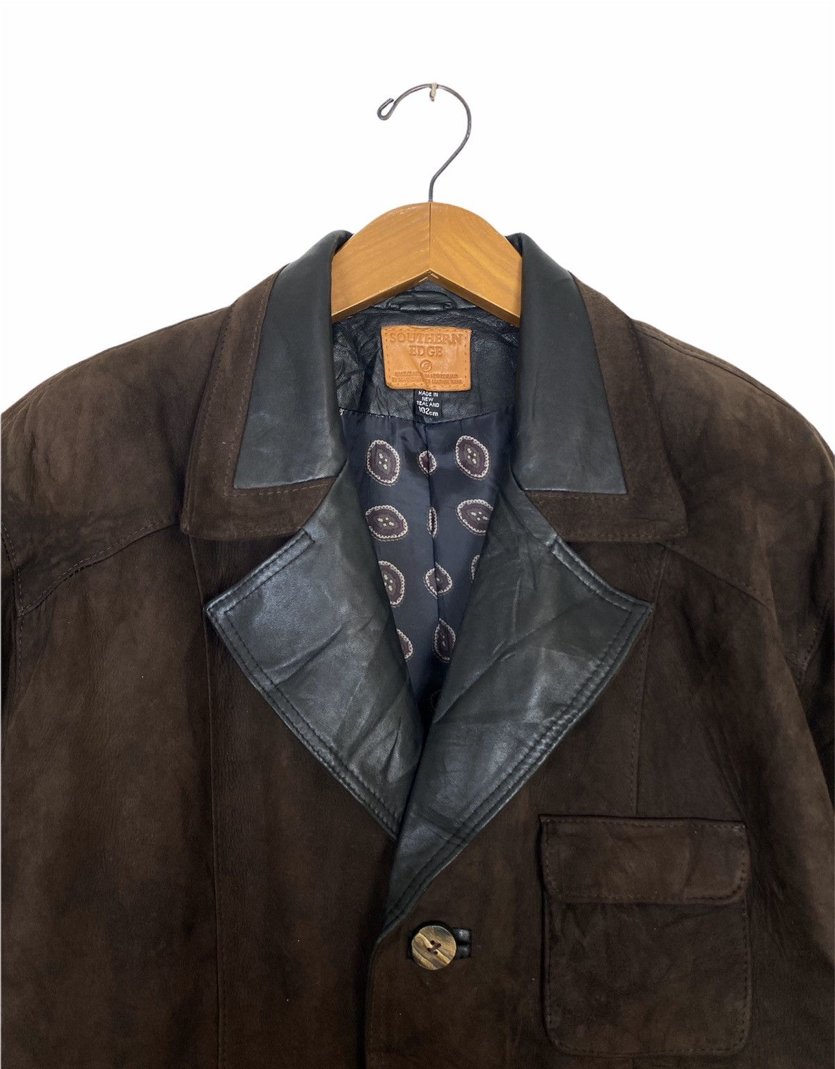 Vintage Rare‼️ Southern Edge Lamb Skin Jacket Made in New Zealand Size US XL / EU 56 / 4 - 3 Thumbnail