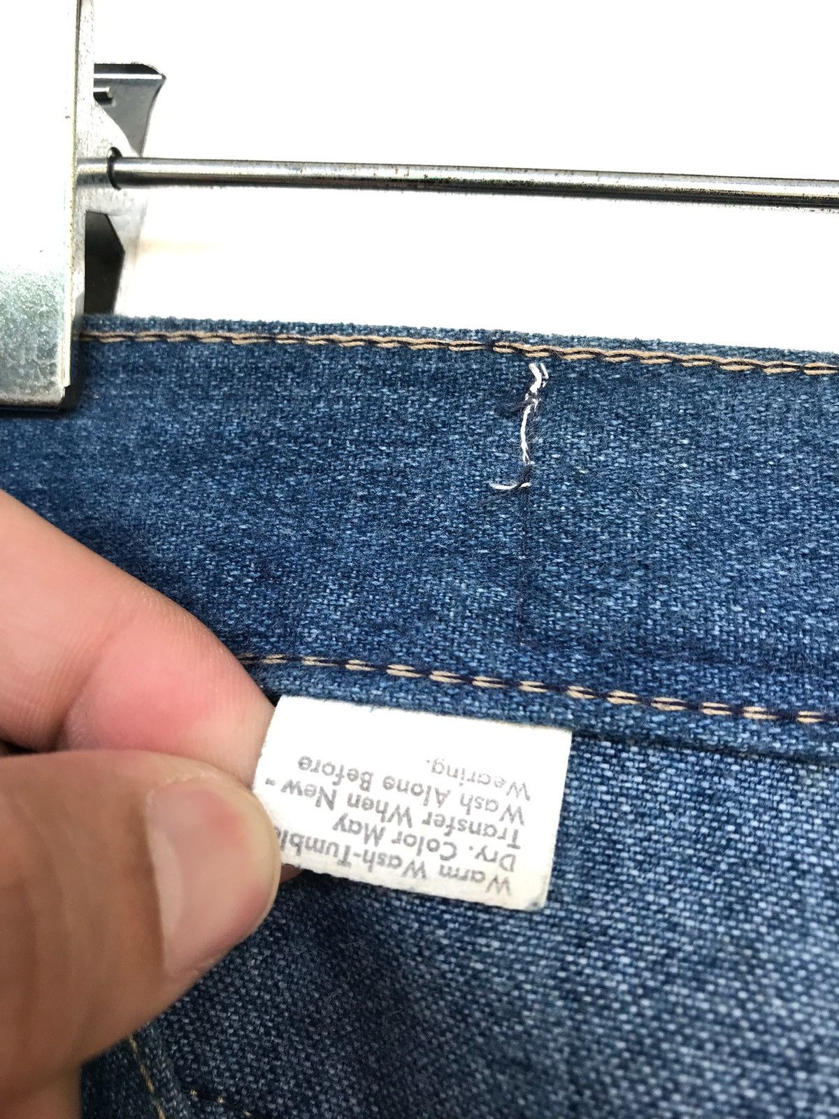 Levi's Rare‼️Vtg 80’s Levi’s Workwear Indigo Colour Scovill Ziper Size US 33 - 12 Thumbnail
