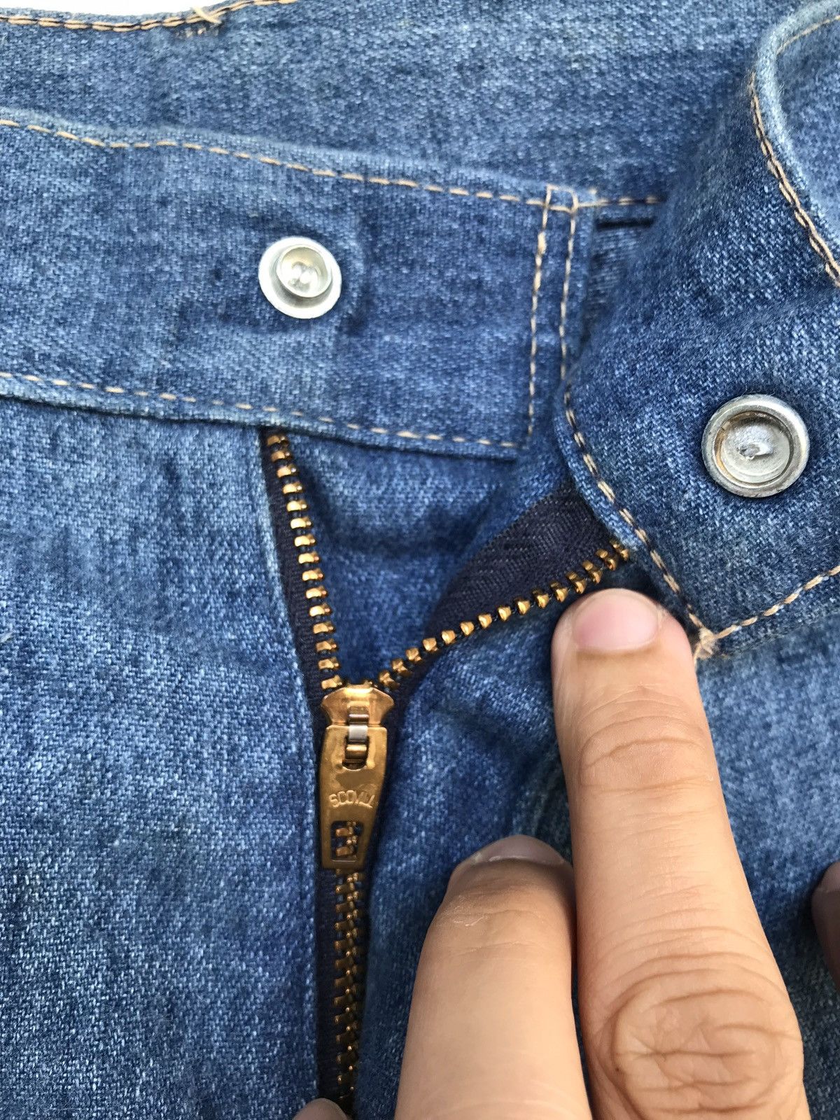 Levi's Rare‼️Vtg 80’s Levi’s Workwear Indigo Colour Scovill Ziper Size US 33 - 6 Thumbnail