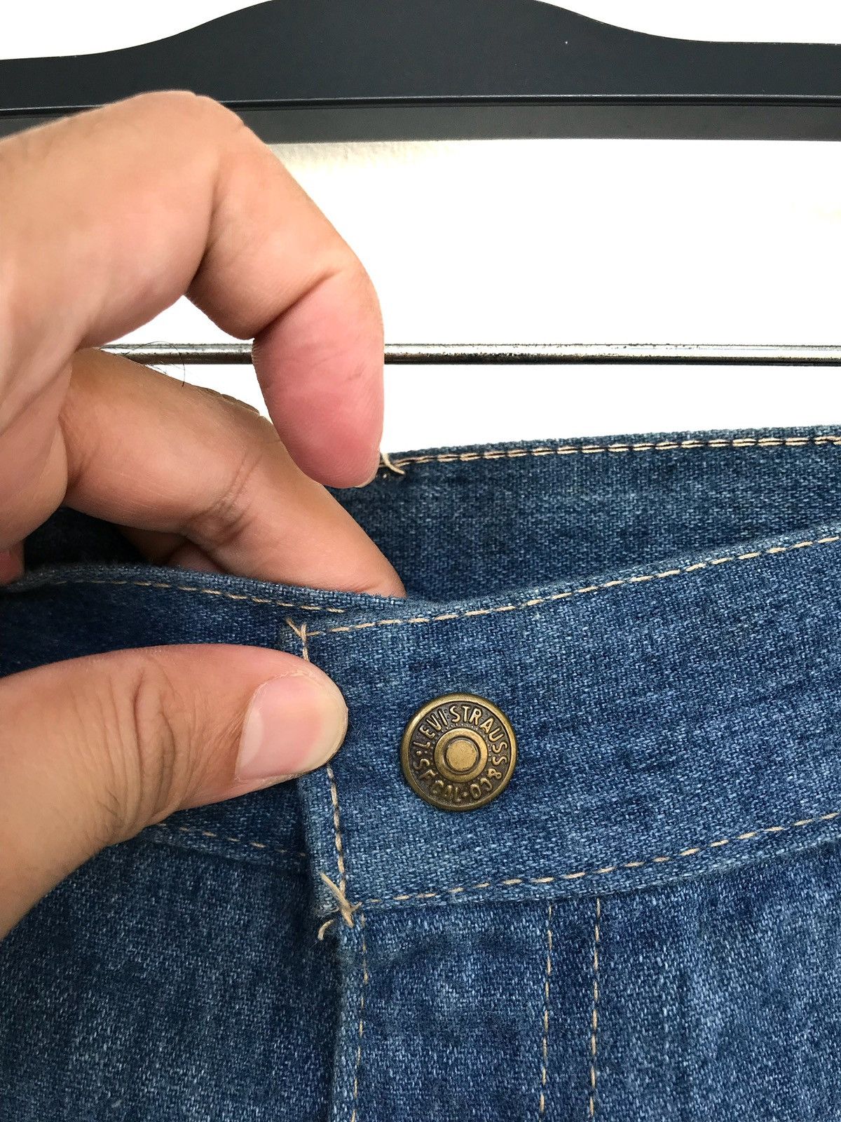 Levi's Rare‼️Vtg 80’s Levi’s Workwear Indigo Colour Scovill Ziper Size US 33 - 5 Thumbnail
