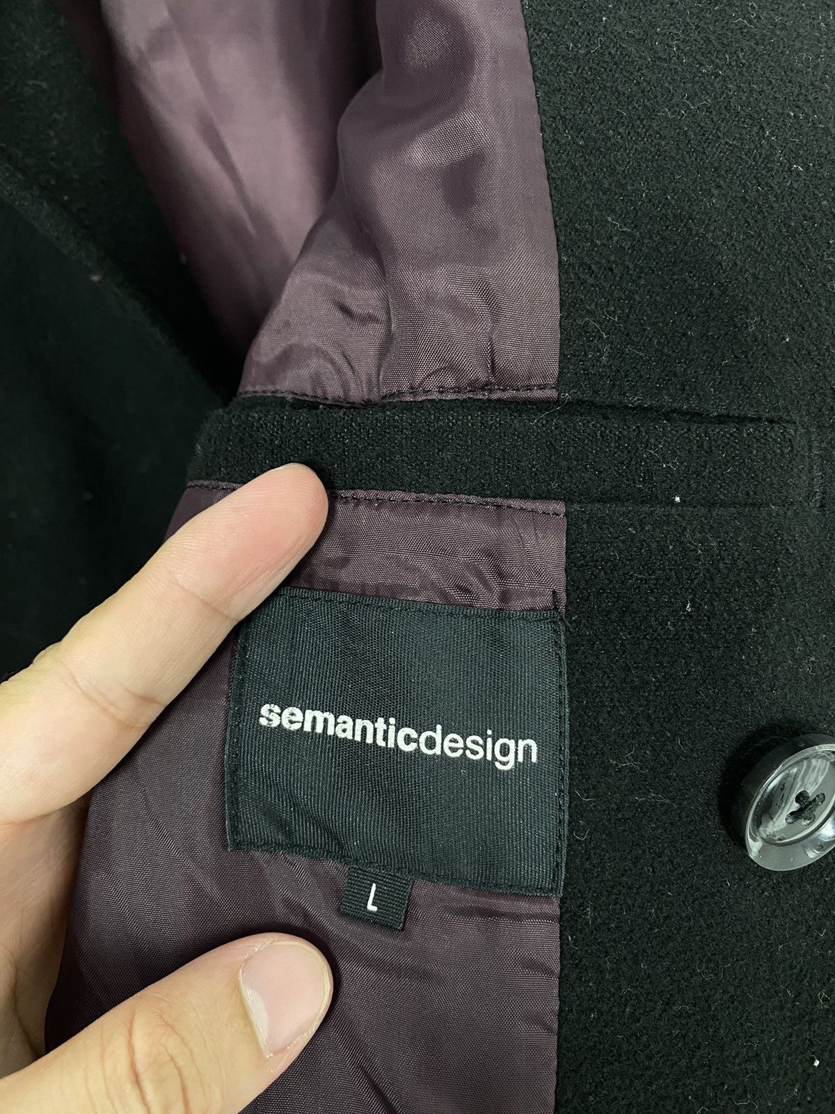 Japanese Brand Rare‼️ Semantic Design Double Breasted Coat Size M / US 6-8 / IT 42-44 - 6 Thumbnail