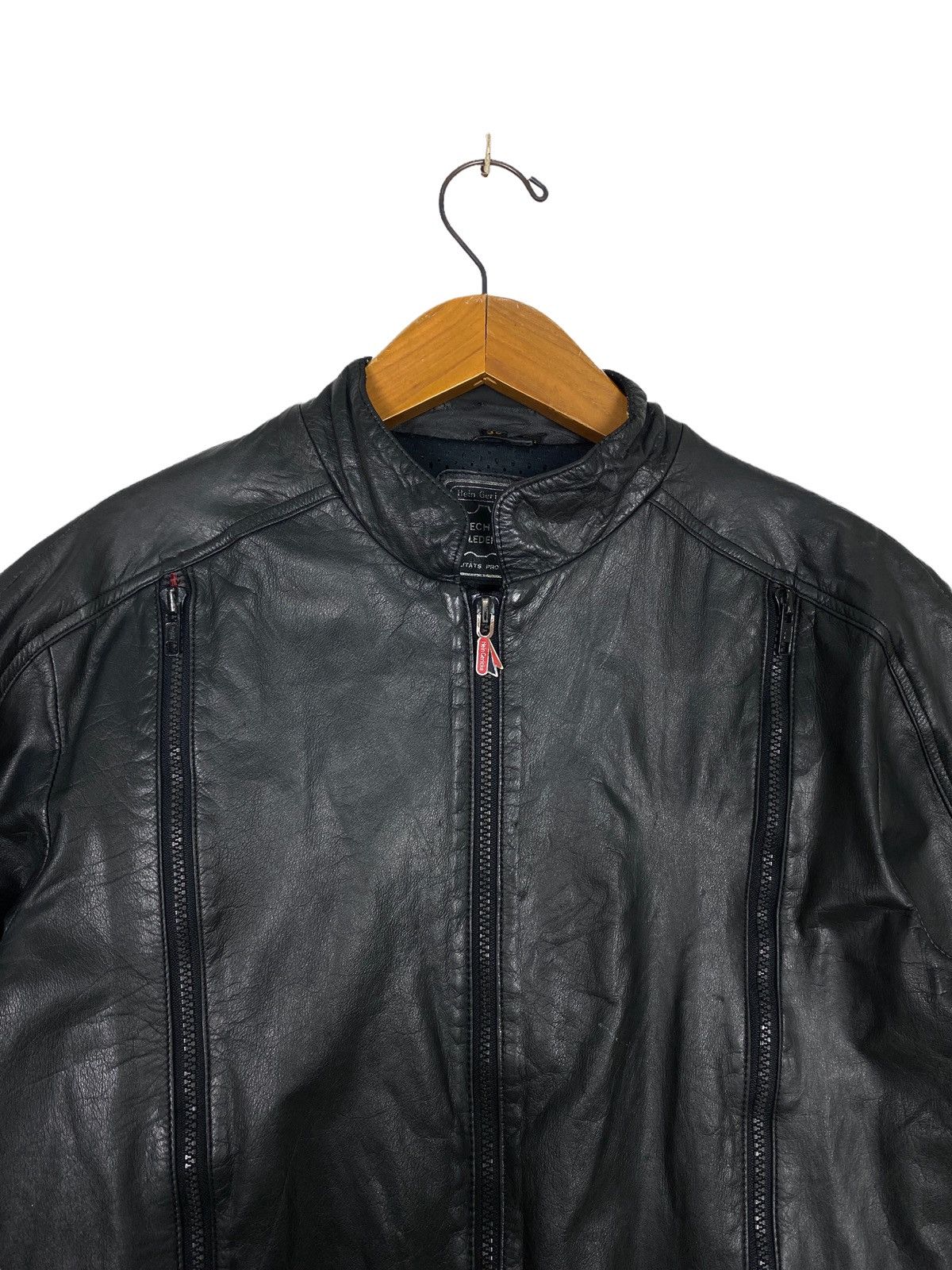 Hein Gericke Rare‼️Hein Gericke Black Leather THRASHED Bomber Biker Size US S / EU 44-46 / 1 - 4 Thumbnail