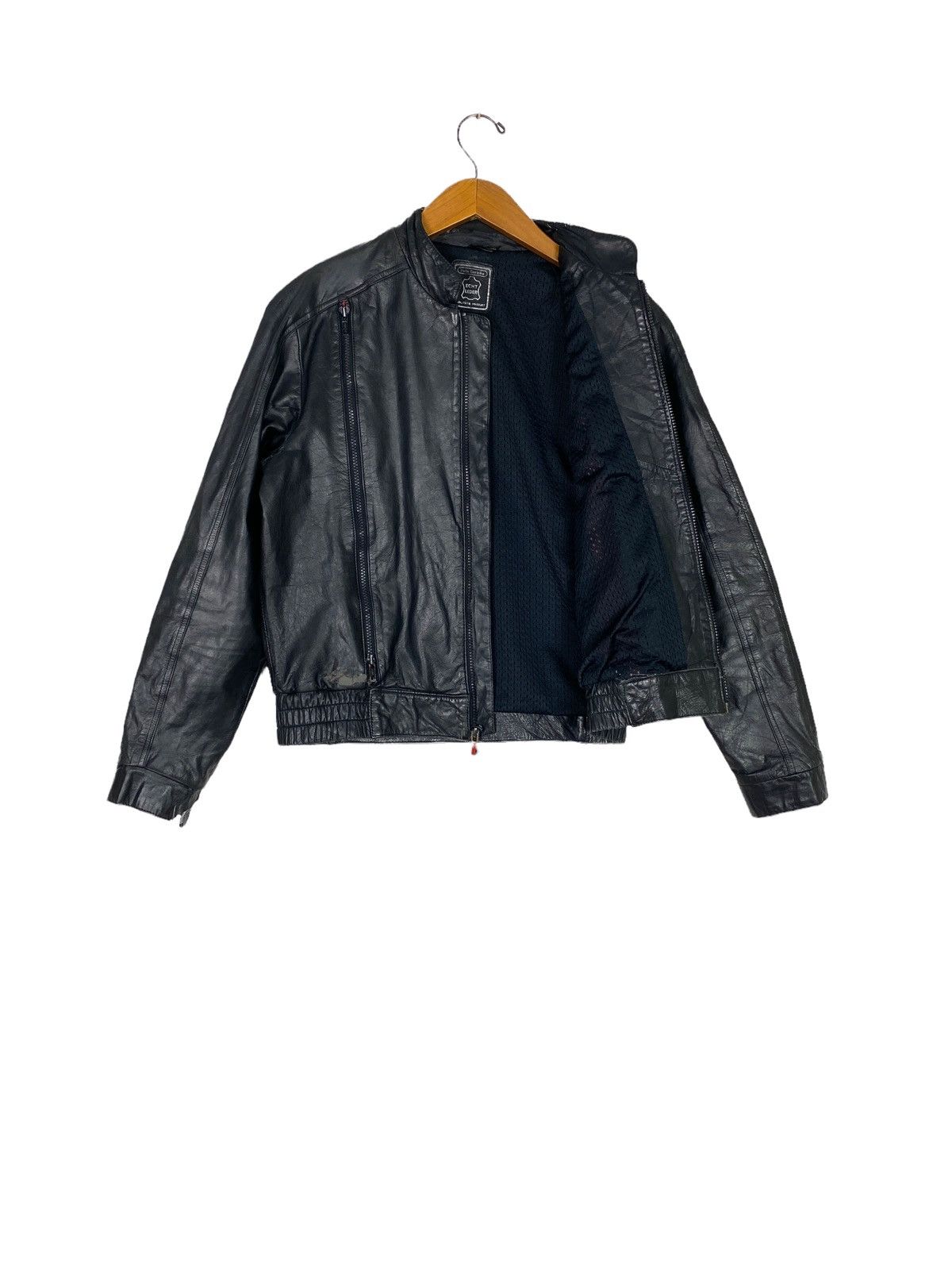 Hein Gericke Rare‼️Hein Gericke Black Leather THRASHED Bomber Biker Size US S / EU 44-46 / 1 - 2 Thumbnail