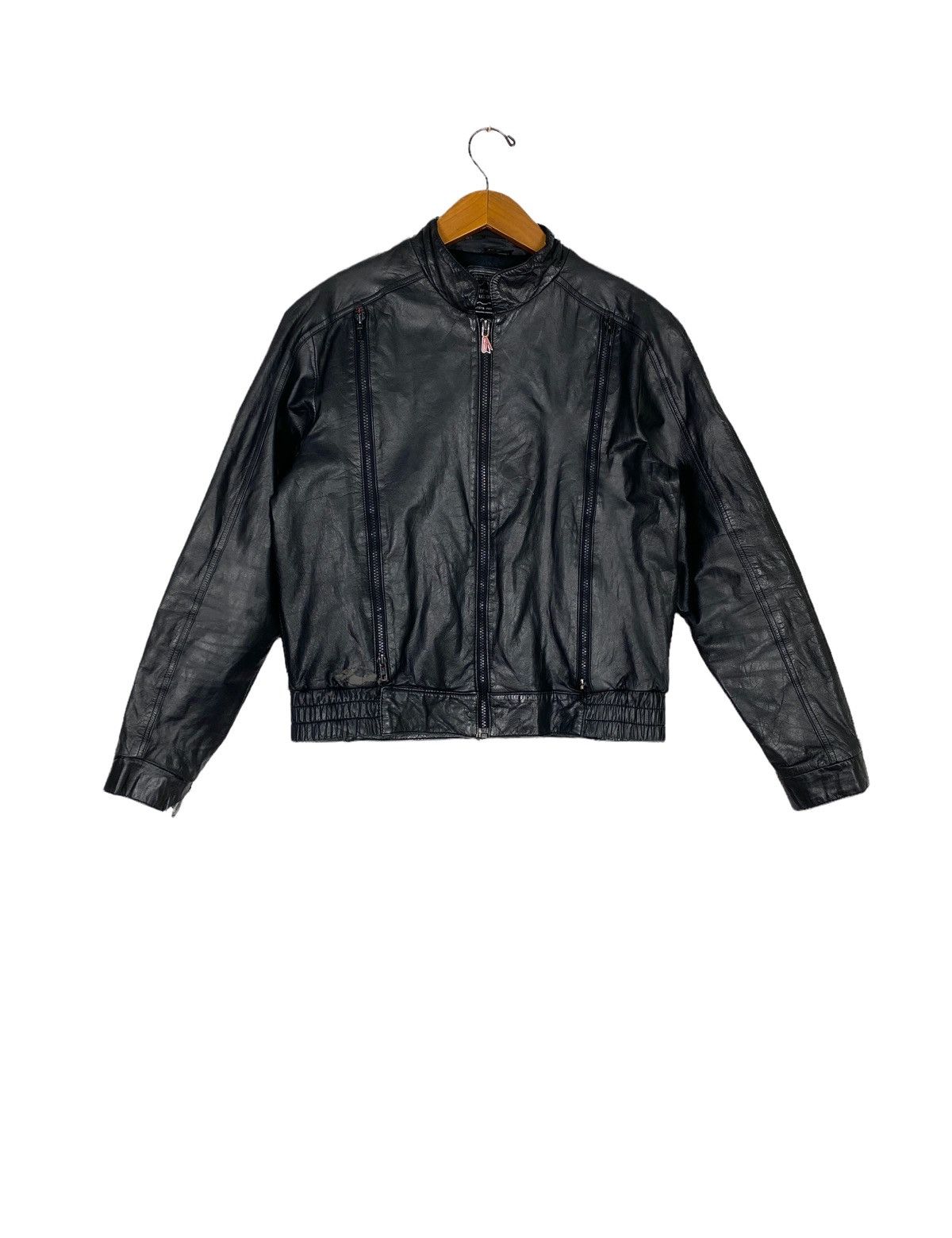 Hein Gericke Rare‼️Hein Gericke Black Leather THRASHED Bomber Biker Size US S / EU 44-46 / 1 - 1 Thumbnail